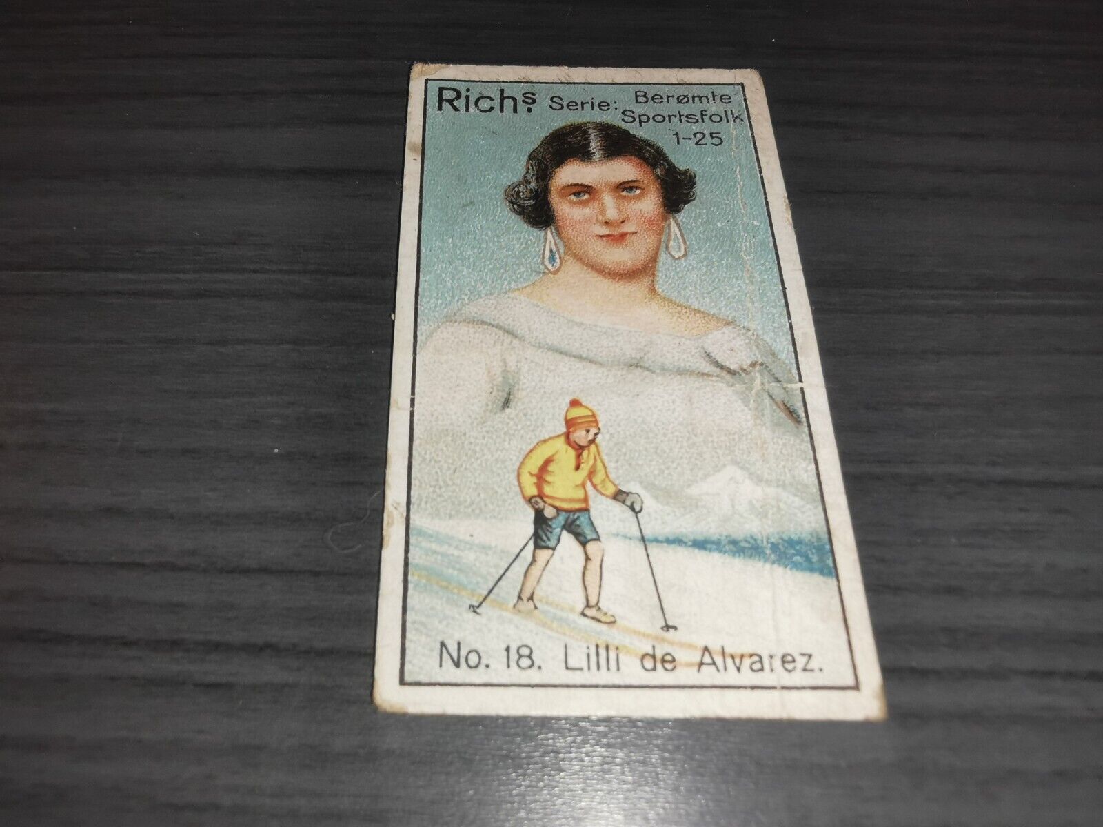 Lilli De Alvarez 1927 Richs Serie sportsfolk card Danish Version # 18