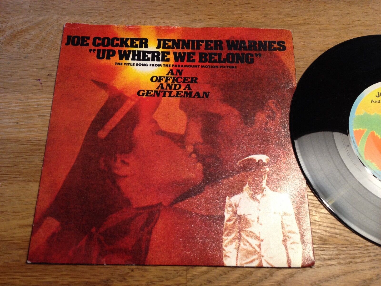 JOE COCKER  JENNIFER WARNES "UP WHERE WE BELONG" 1982 NCB ISLAND RECORDS SWEDEN