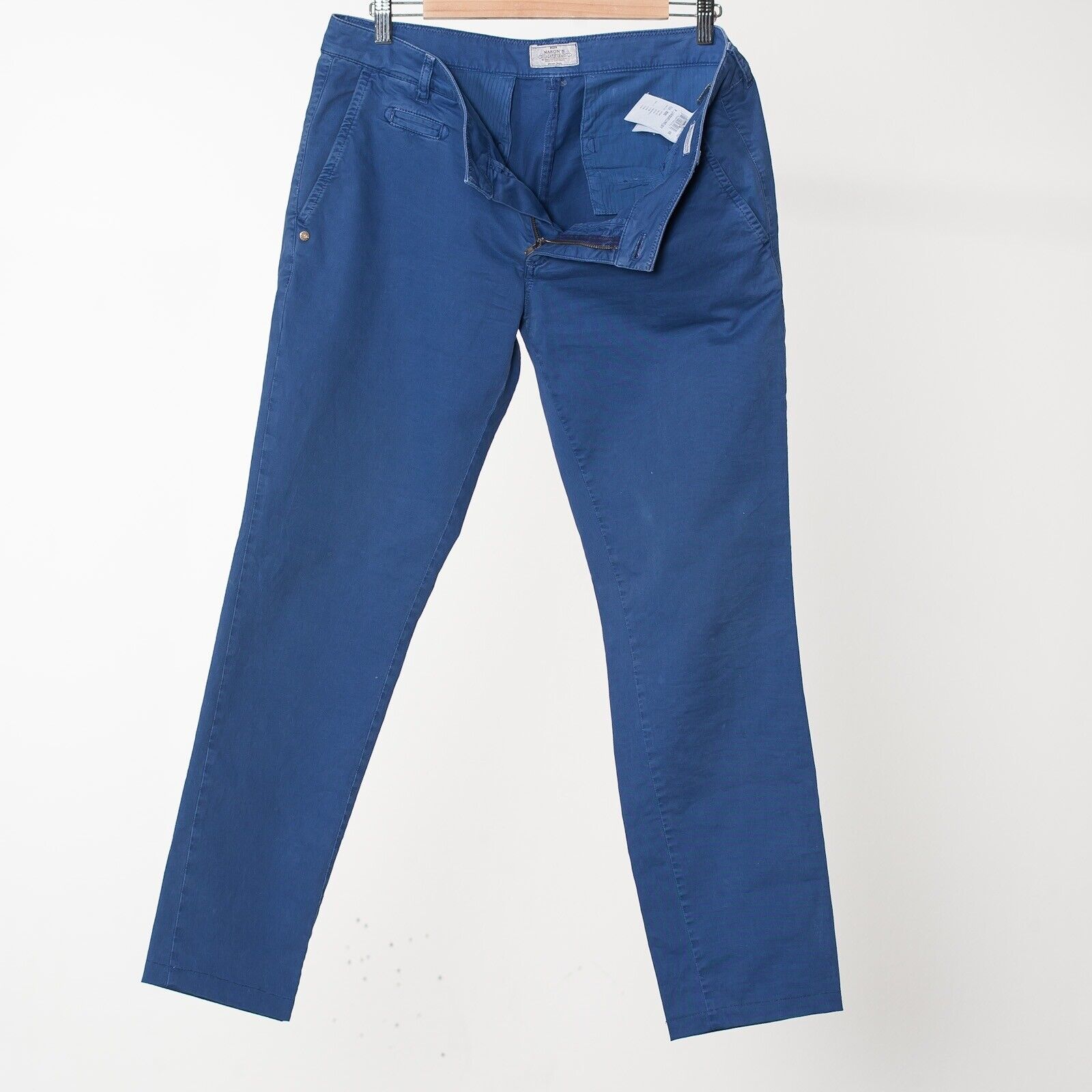 MASON'S Blue Flat Front Chinos 345/29