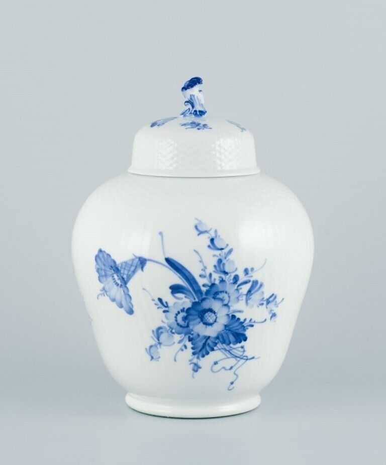 Royal Copenhagen Blue Flower Curved Large lidded jar in porcelain