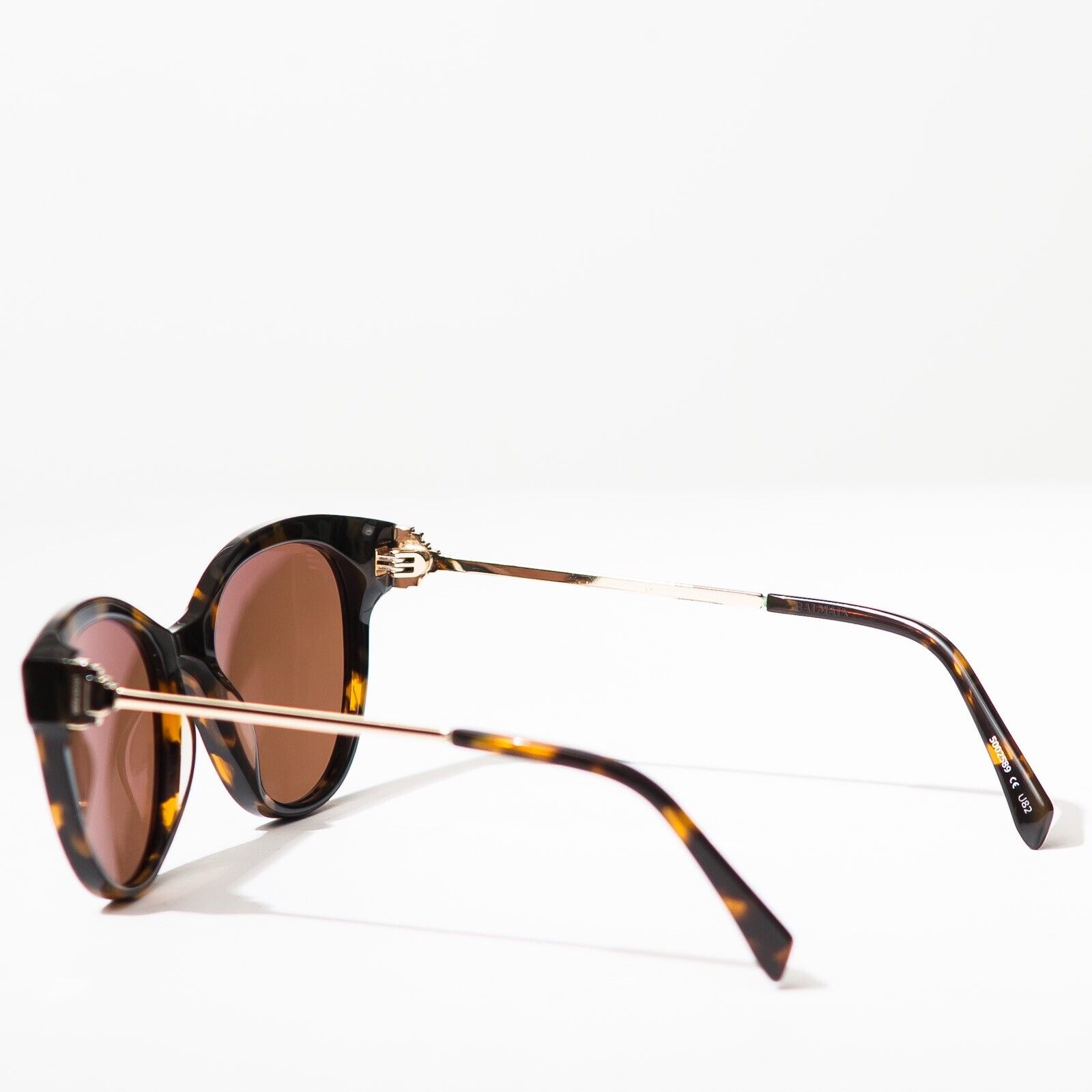 BALMAIN Brown Tortoise Sunglasses New Brown Lenses