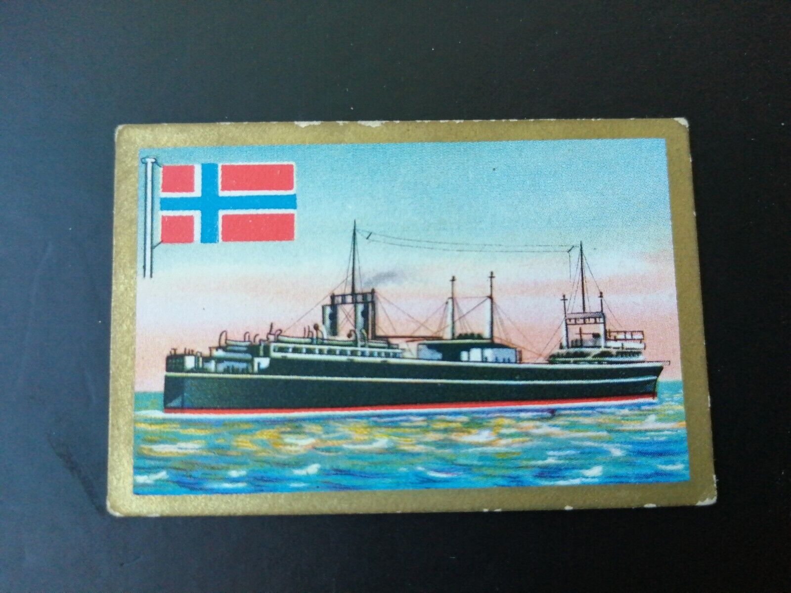 German SABA tobacco ship trading card 1931-33No 108"Vikingen" Whale ship