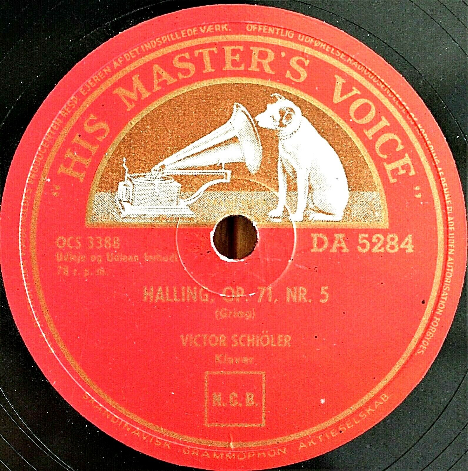 Schiöler Grieg (Halling) + Sinding (Frühlingsrauschen) HMV DA 5284 NM(-)