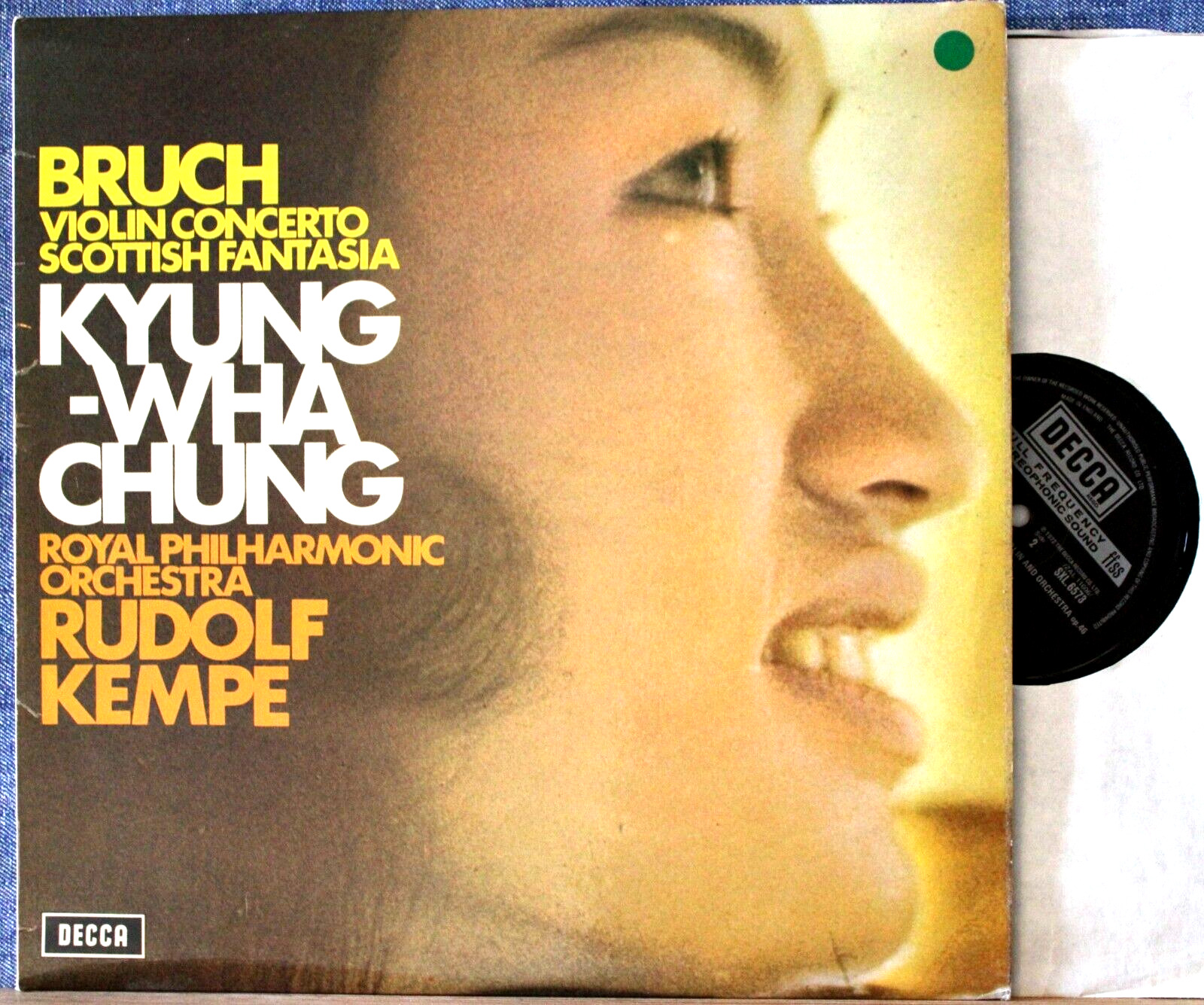 Chung; Kempe Bruch (Violin concerto; Scottish Fantasia) Decca SXL 6573 NM