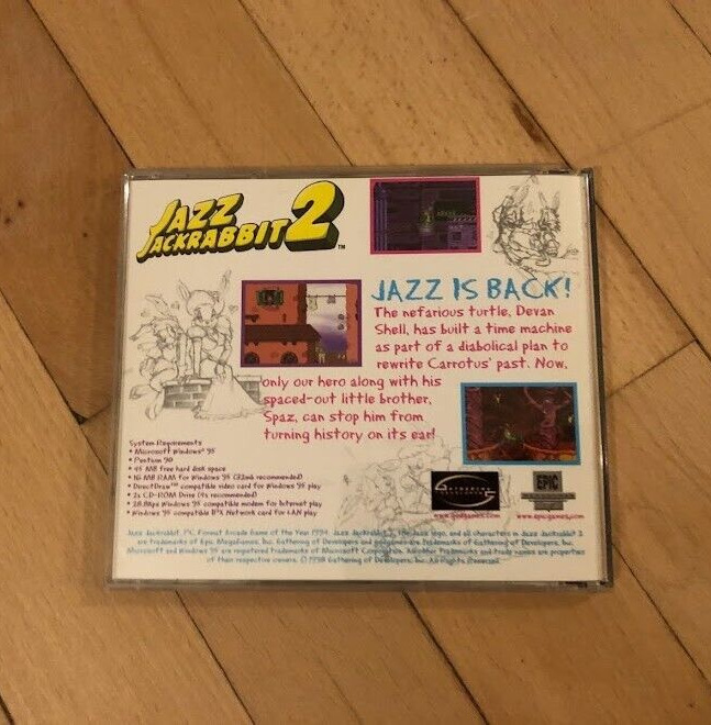 Jazz Jackrabbit 2 (PC Windows 95 Epic Megagames 1998) AUTHENTIC