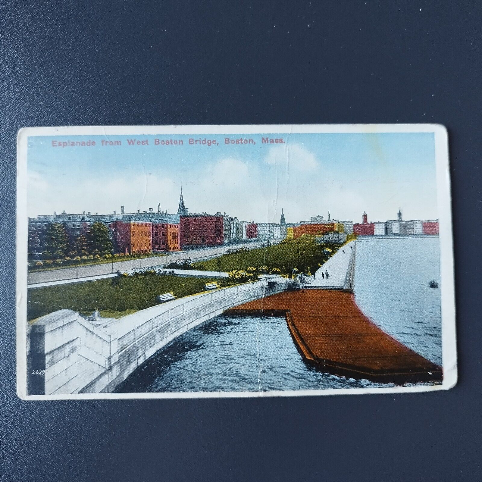 Massachusetts Esplanade from West Boston BridgeBoston Posted in 1916