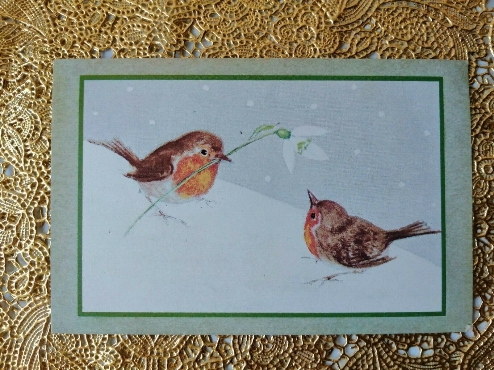 Vintage and collectible Norwegian Christmas cardFrom 1999 ( No 6 V )