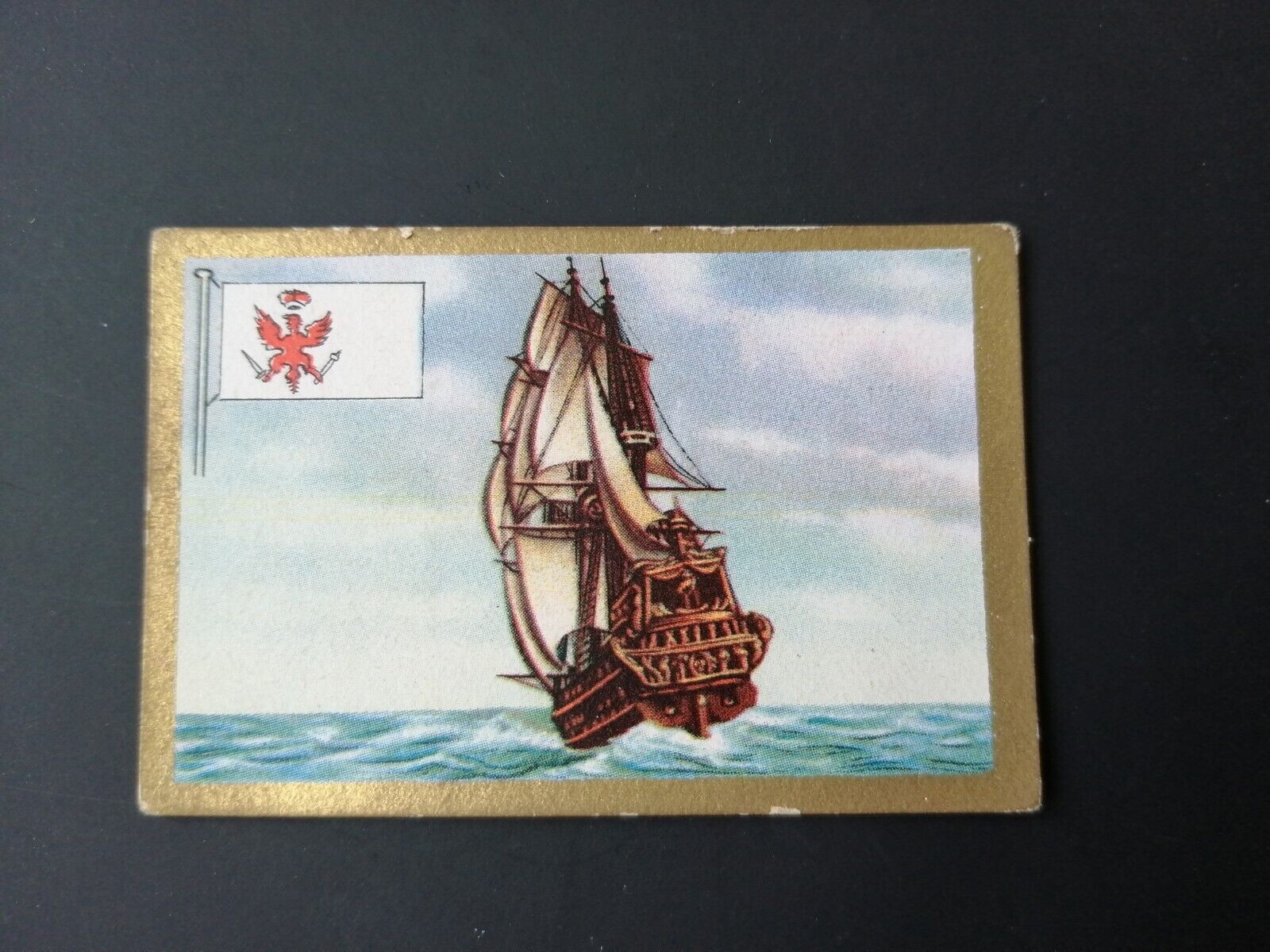 German SABA tobacco ship trading card from 1931-33No 12"Churprinz"