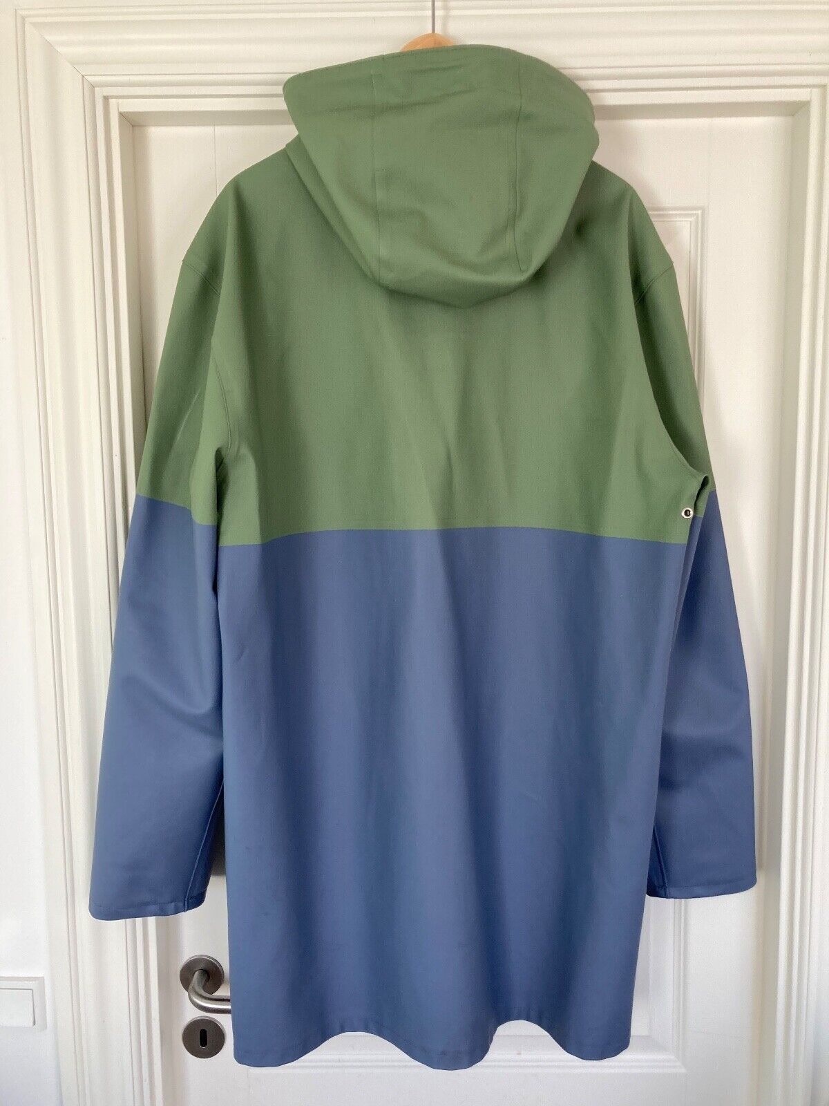 Fashionable and Rare Two Tone Stockholm Rain Jacket by Stutterheim in XXL