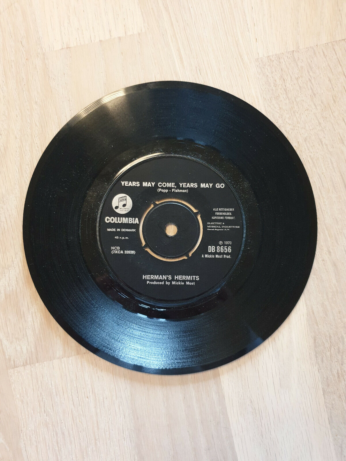 Herman's Hermits – Years May Come Years May Go / Smile Please - 7" Vinyl 1970