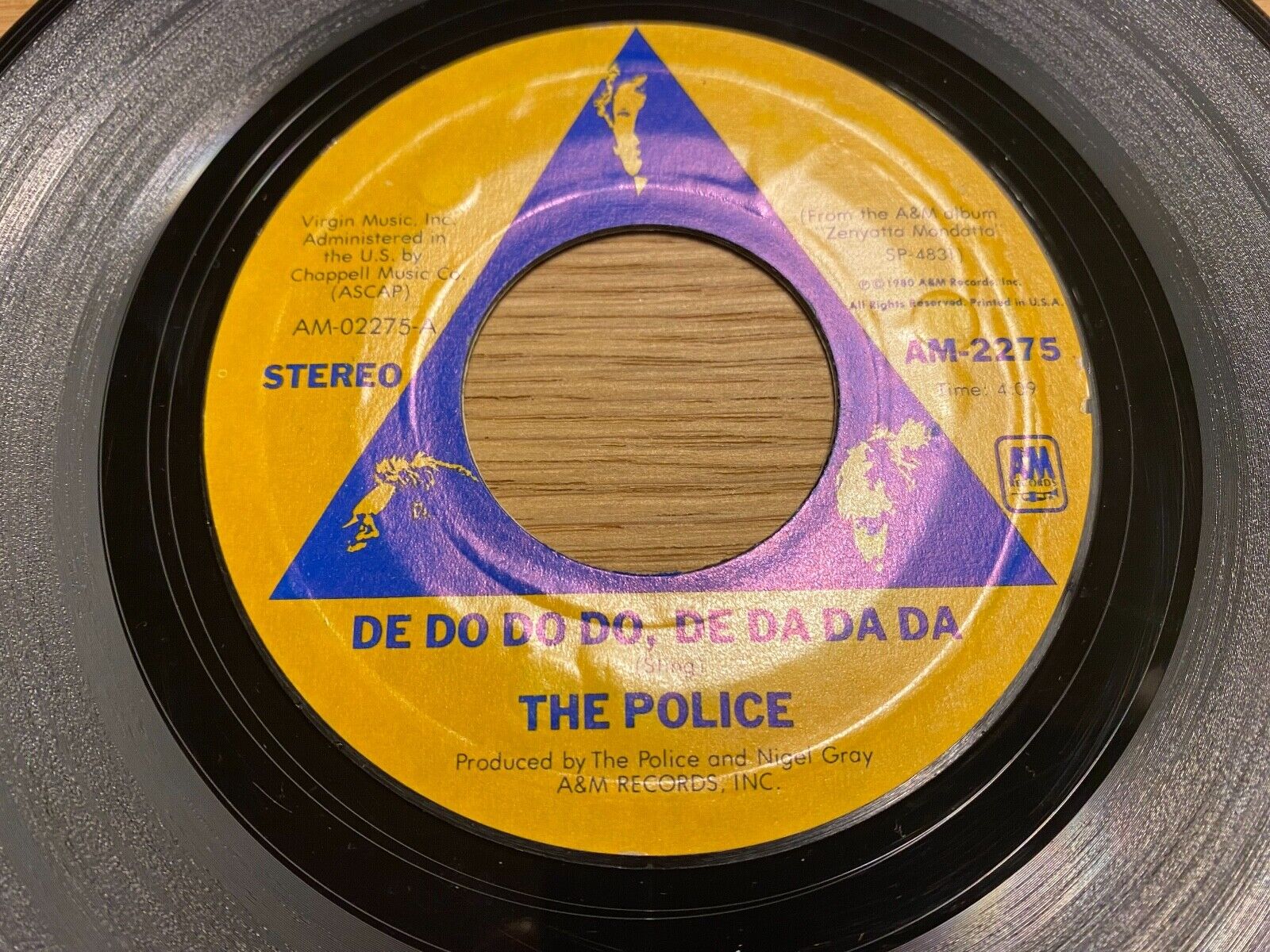 THE POLICE "DO DO DO DE DA DA DA / FRIENDS" US PRESS 1980 7" VINYL SINGLE AM