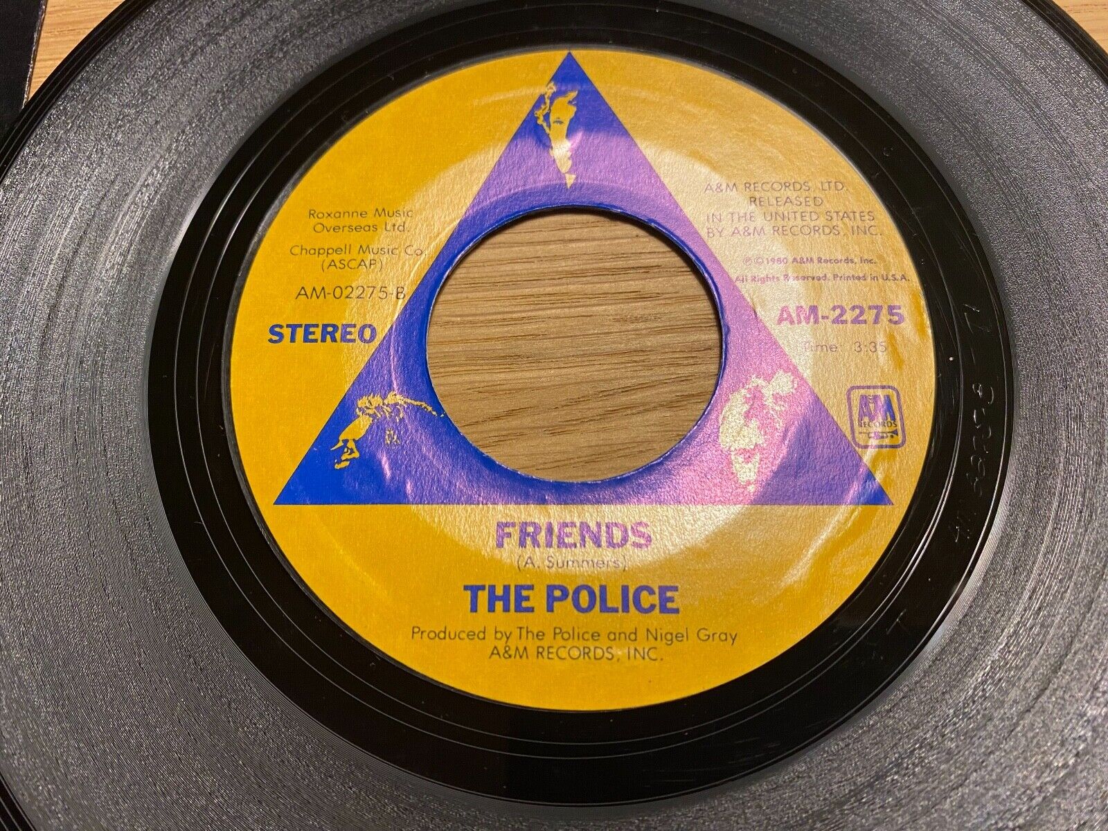 THE POLICE "DO DO DO DE DA DA DA / FRIENDS" US PRESS 1980 7" VINYL SINGLE AM