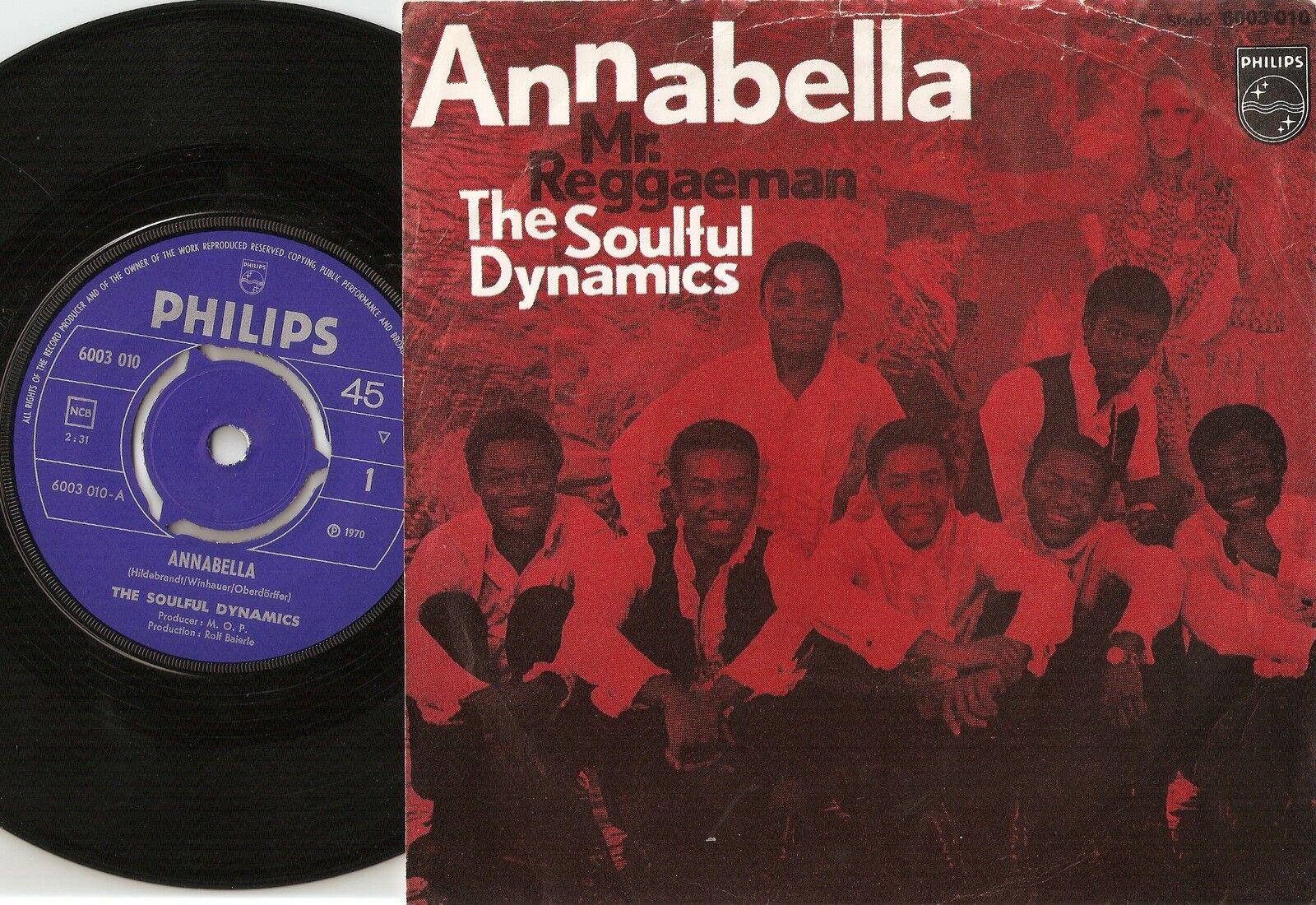 THE SOULFUL DYNAMICS ANNABELLA  MR REGGAEMAN NORWAY 45+PS 1970 SOUL MOD PSYCH