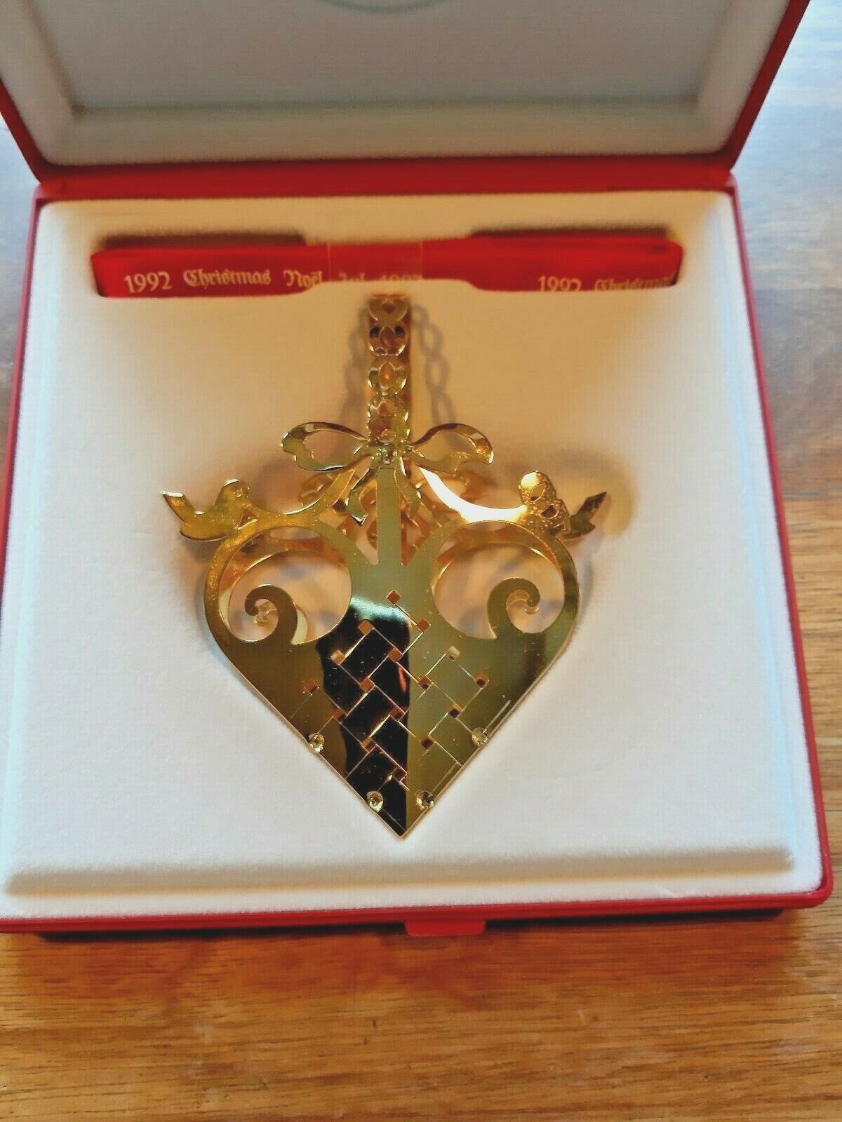 1992 Robins Nest CHRISTMAS MOBILE 24 carat gold plated GEORG JENSEN Box