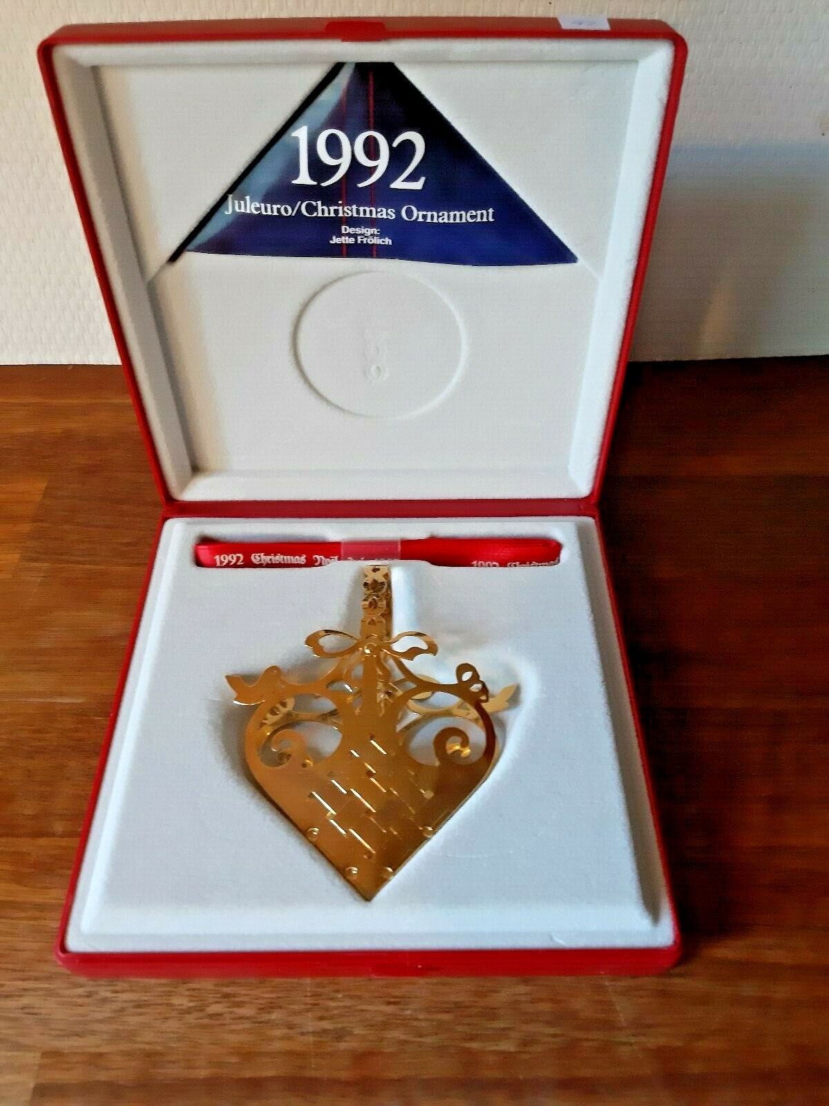 1992 Robins Nest CHRISTMAS MOBILE 24 carat gold plated GEORG JENSEN Box