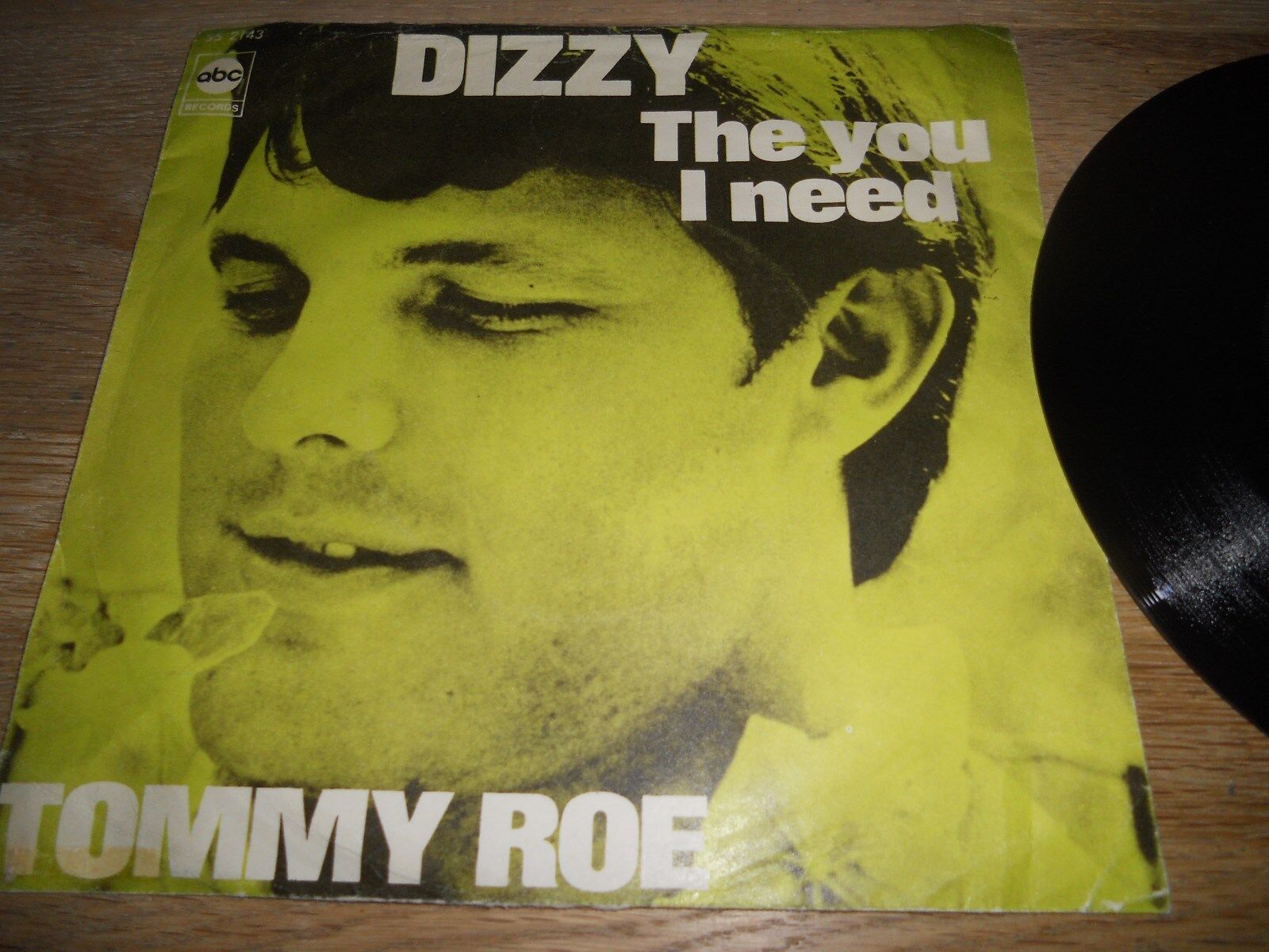 TOMMY ROE "DIZZY/THE YOU I NEED" ABC RECORDS DENMARK NCB 1969 USED SCARCE RARE**