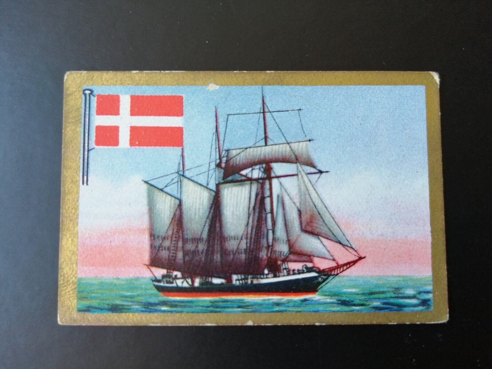 German SABA tobacco ship trading card 1931-33No 120SegelschiffDenmark