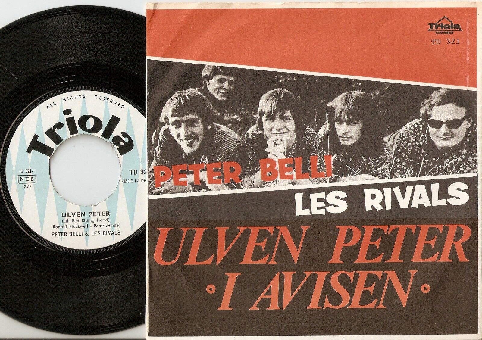 PETER BELLI  LES RIVALS ULVEN PETER  I AVISEN DANISH 45+PS 1966 MOD FREAKBEAT