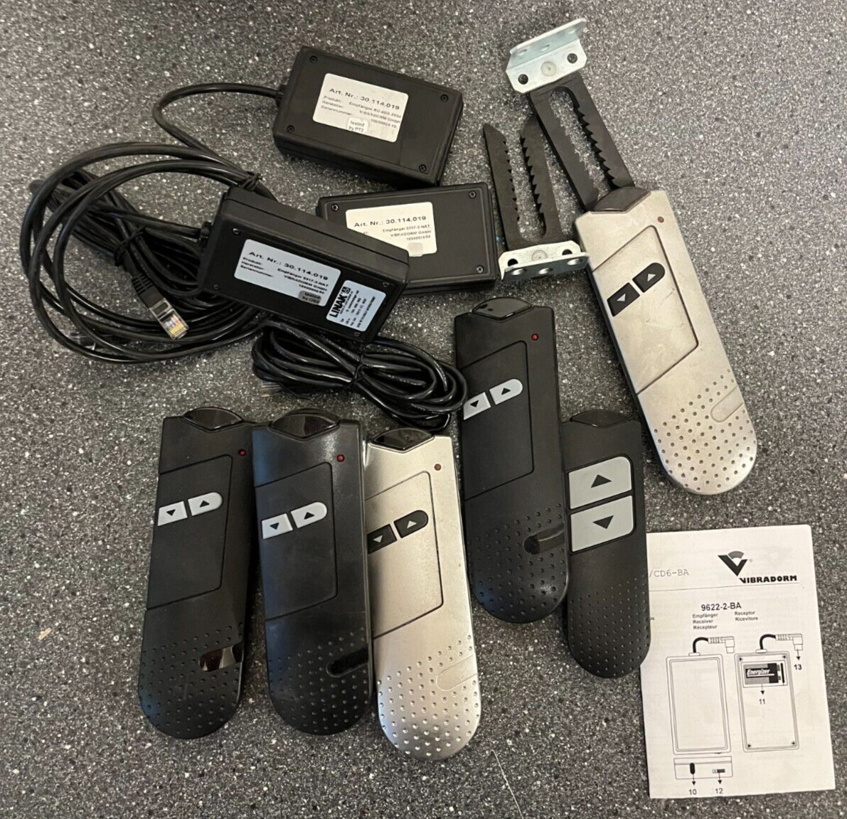 Used VibraDORM Remote Control Sets with LINAK Receivers Bundle Infrared Handsets