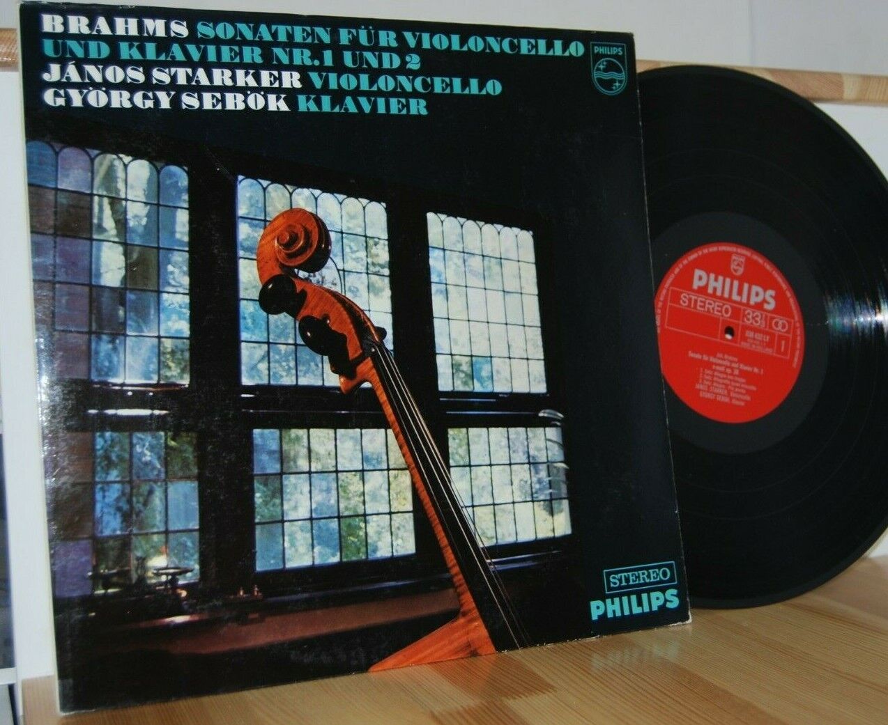 STARKER SEBOK Brahms Sonaten Fur Violincello und Klavier LP Classical Philips