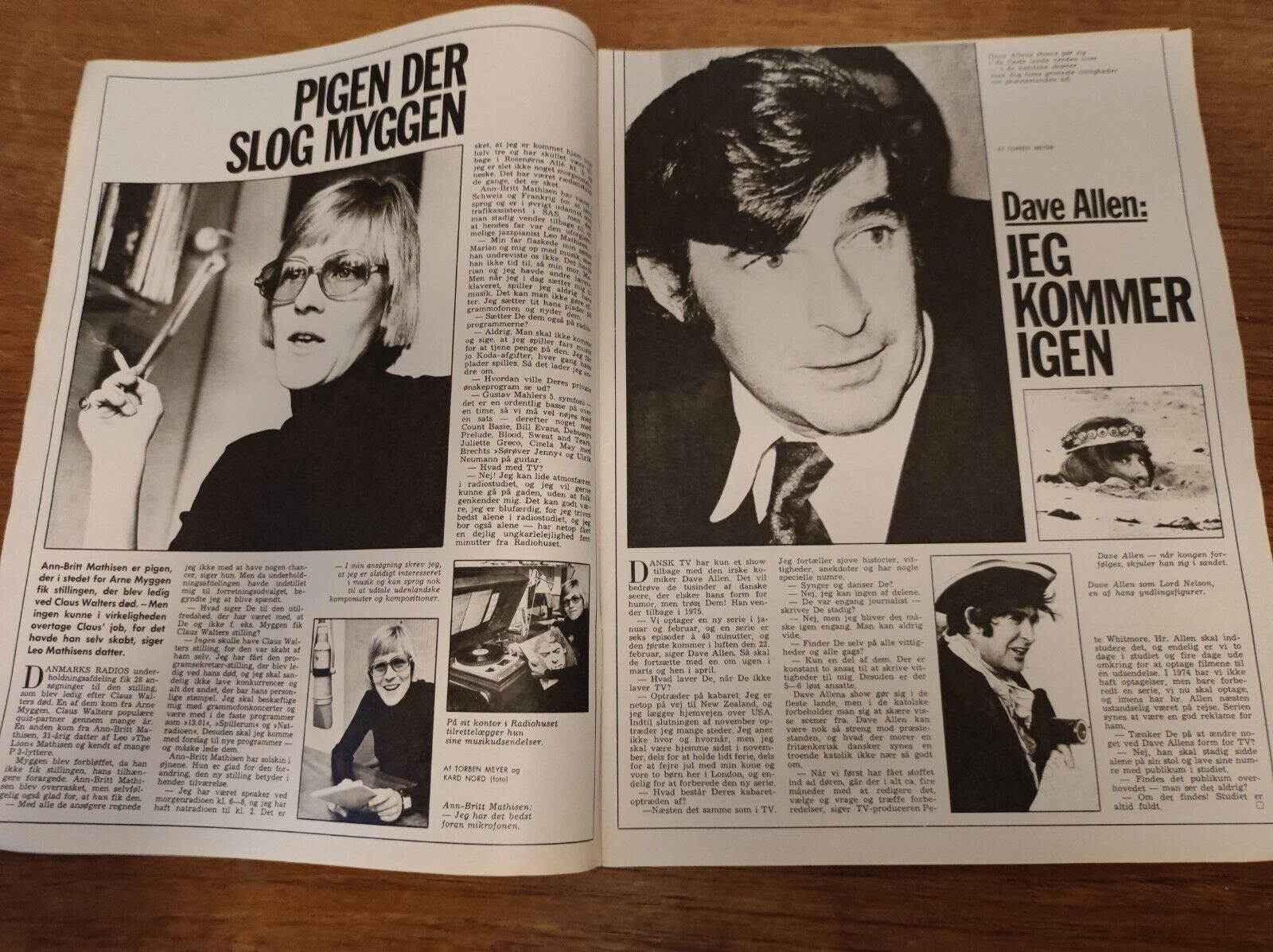 BRIGITTE BARDOT Dave Allen JACK LEMMON Danny Kaye 1974 Danish Magazine BB144