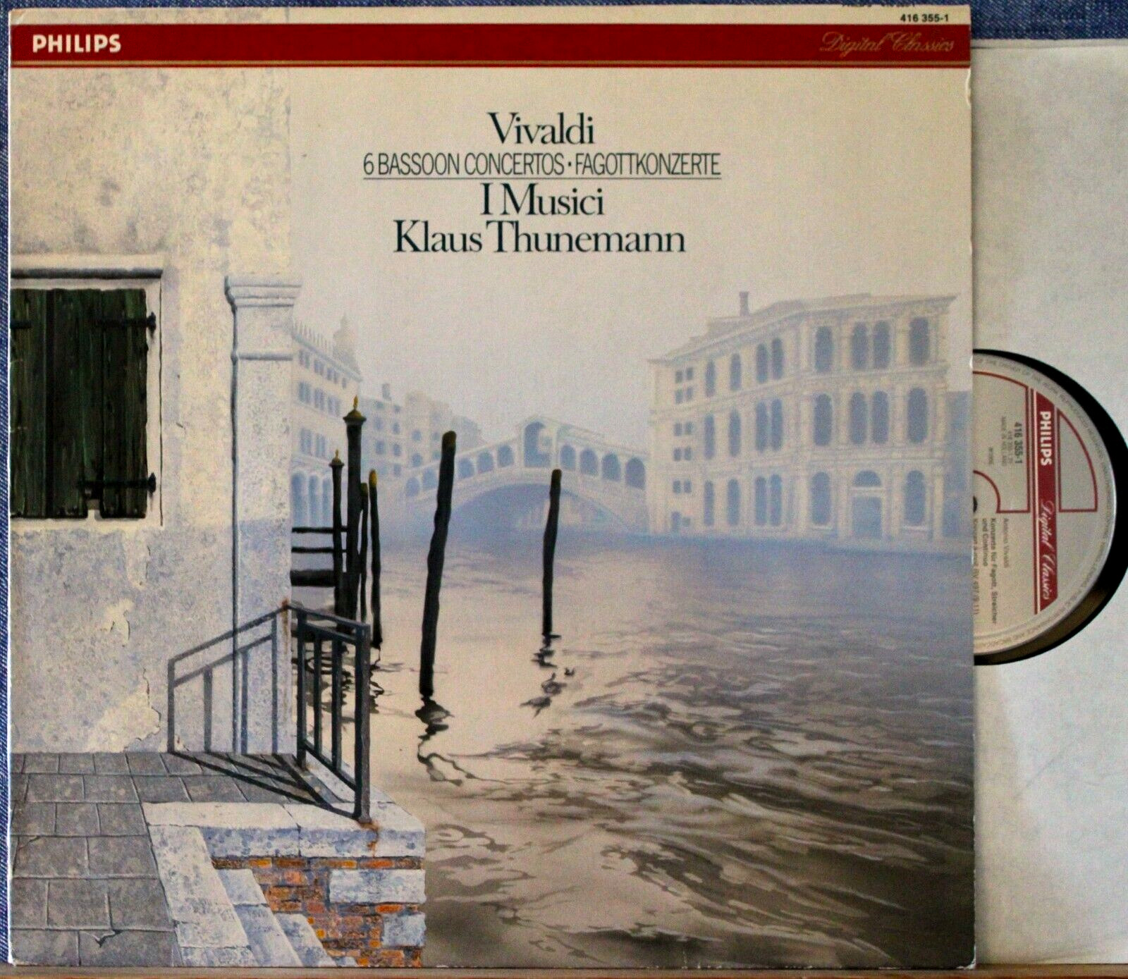 Thunemann; I Musici Vivaldi (Bassoon concertos) Philips 416 355 dig NM