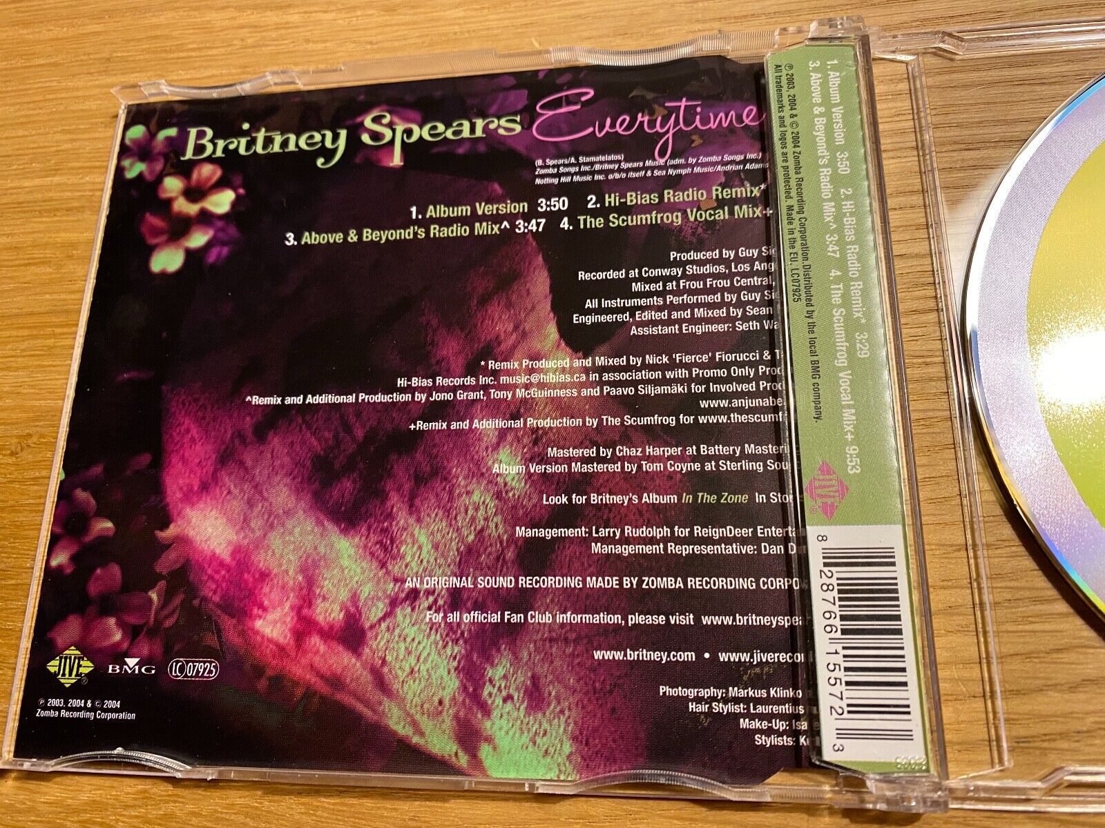 BRITNEY SPEARS "EVERYTIME"  REMIXES 2004 CD SINGLE 4 REMIXED TRACKS JIVE BMG EU