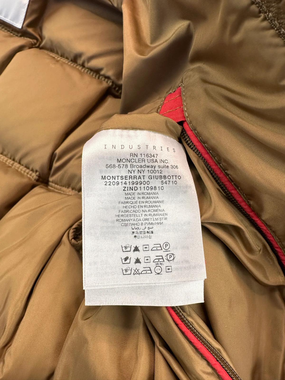 Moncler Montserrat Size 1