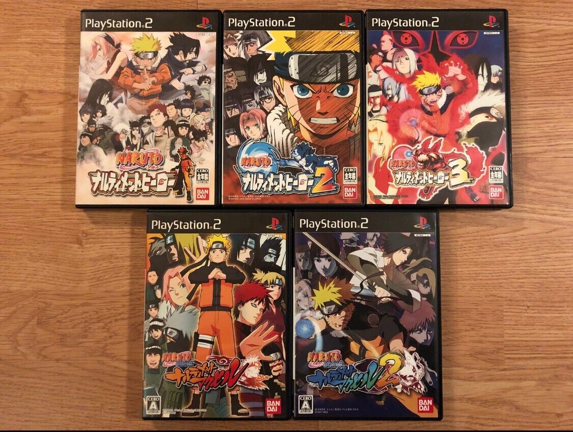 Naruto Narutimate Hero 1+2+3 + Accel 1+2 (Ultimate Ninja 1-5) PS2 Japanese