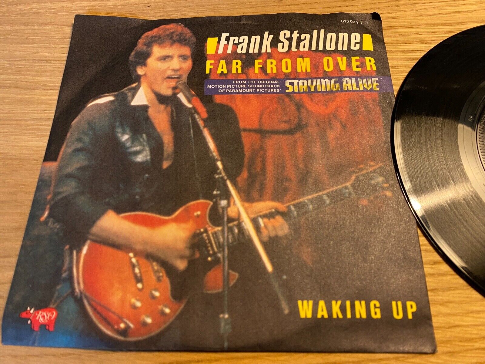 FRANK STALLONE FAR FROM OVER / WAKING UP  1983 GERMAN PRESSING SINGLE RSO 7 INCH