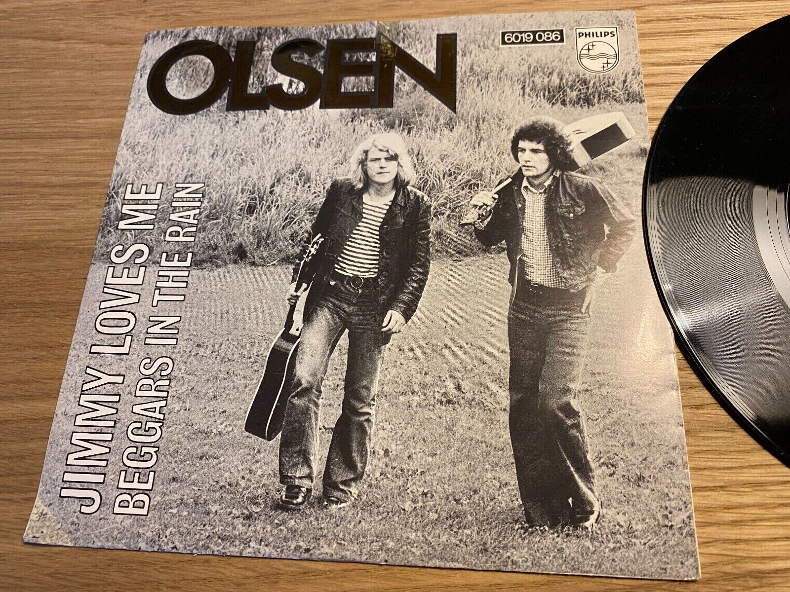 OLSEN BROS "JIMMY LOVES ME/BEGGARS IN THE RAIN" 1972 PHILIPS RECORDS DANISH NCB*