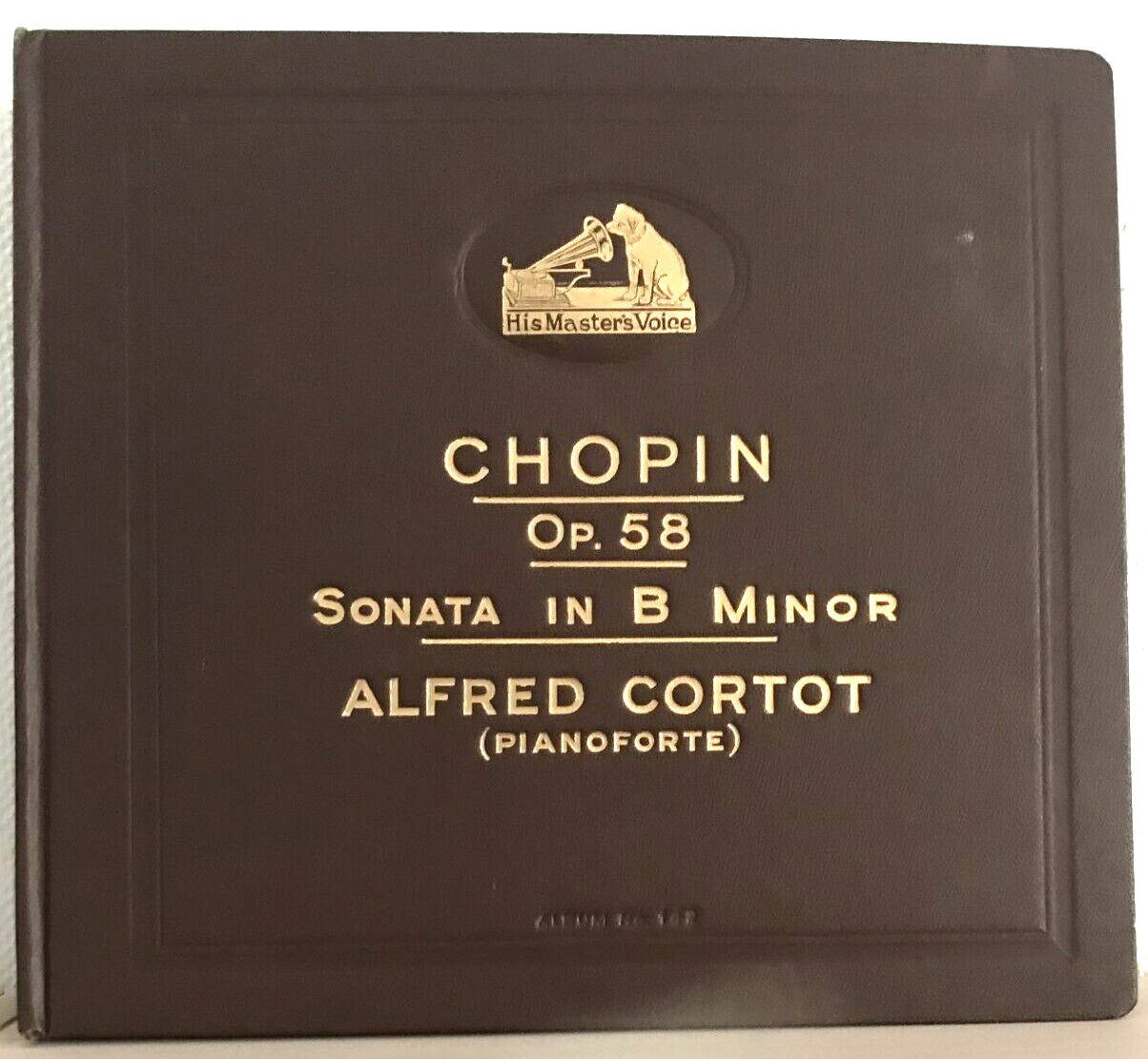 Cortot Chopin (Sonata op 58) HMV DA 1333-6 (4) original album NM(-)