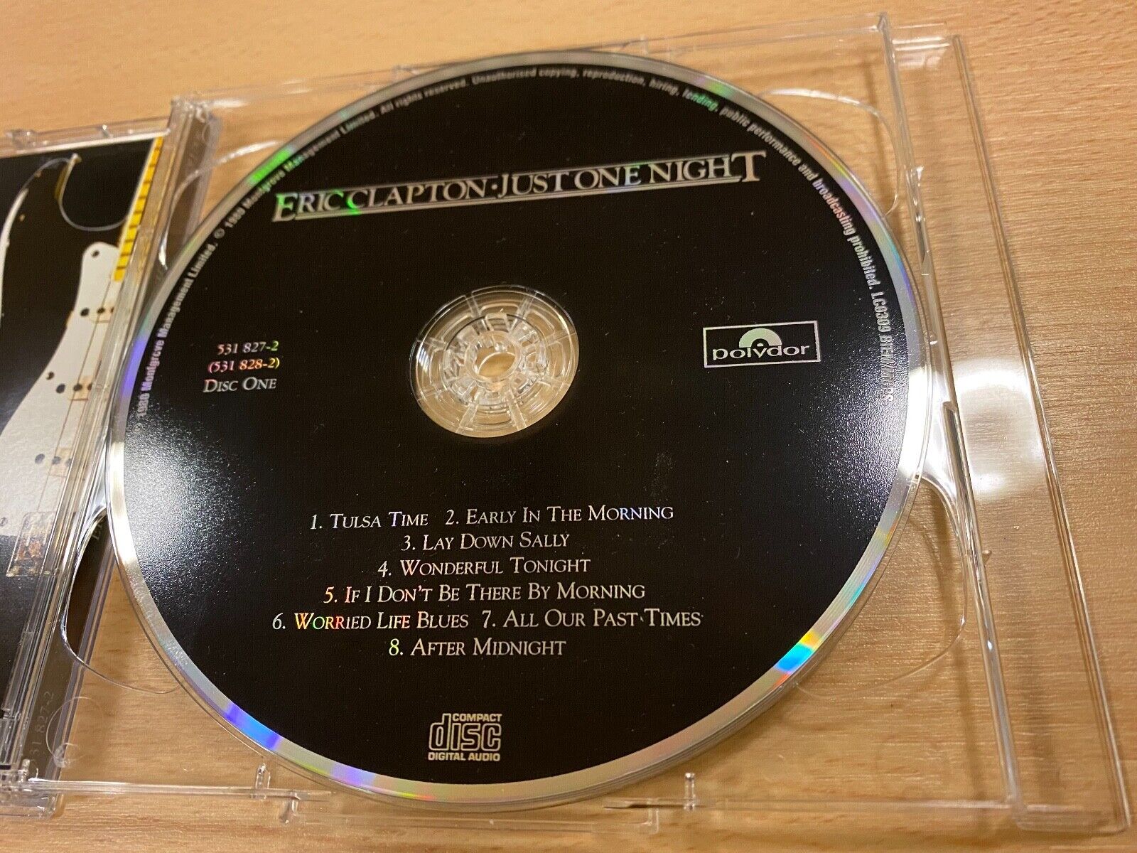 ERIC CLAPTON  "JUST ONE NIGHT" 2 X CD ALBUM SET 14 LIVE TRACKS POLYDOR RECORDS**