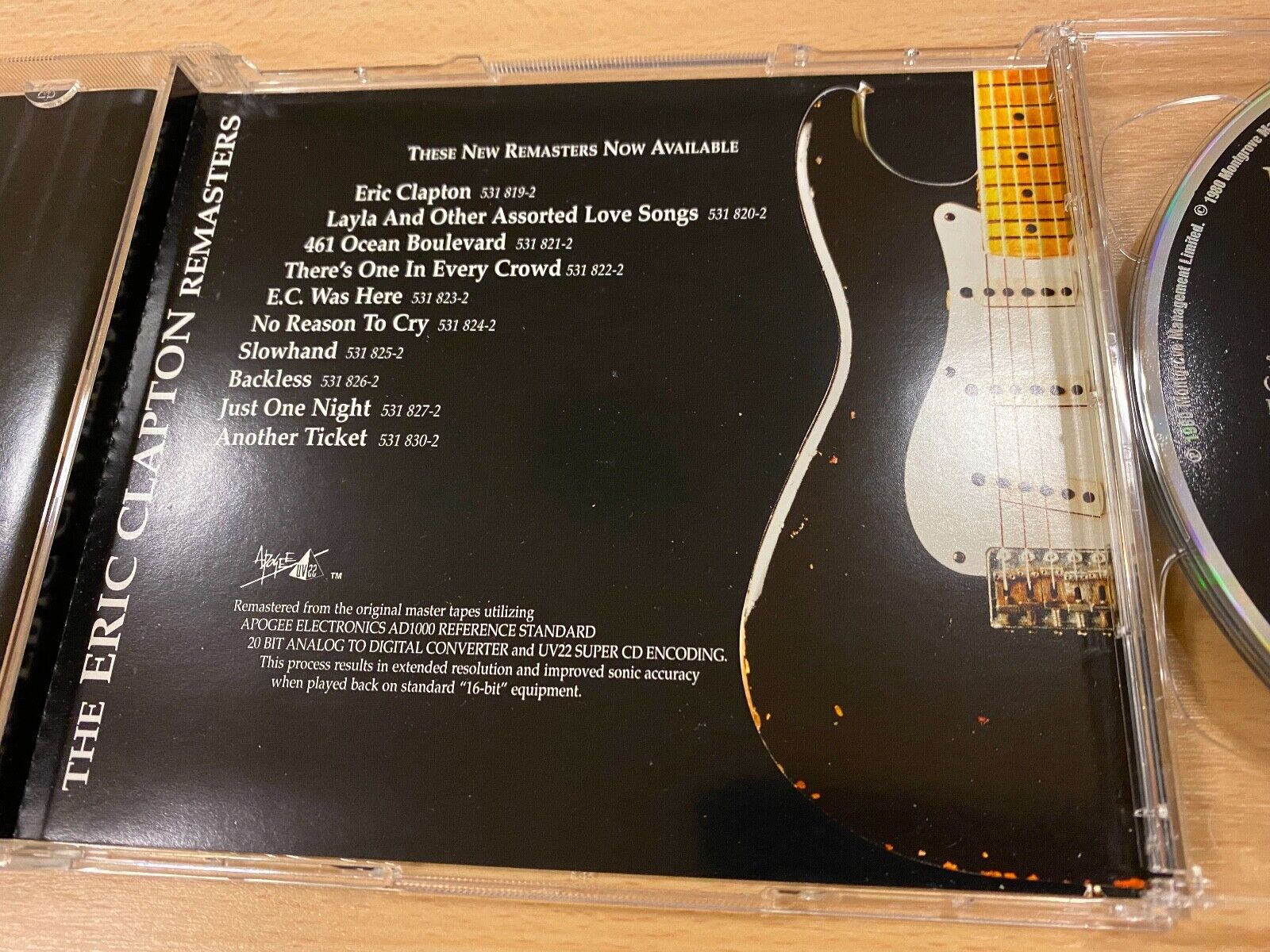 ERIC CLAPTON  "JUST ONE NIGHT" 2 X CD ALBUM SET 14 LIVE TRACKS POLYDOR RECORDS**