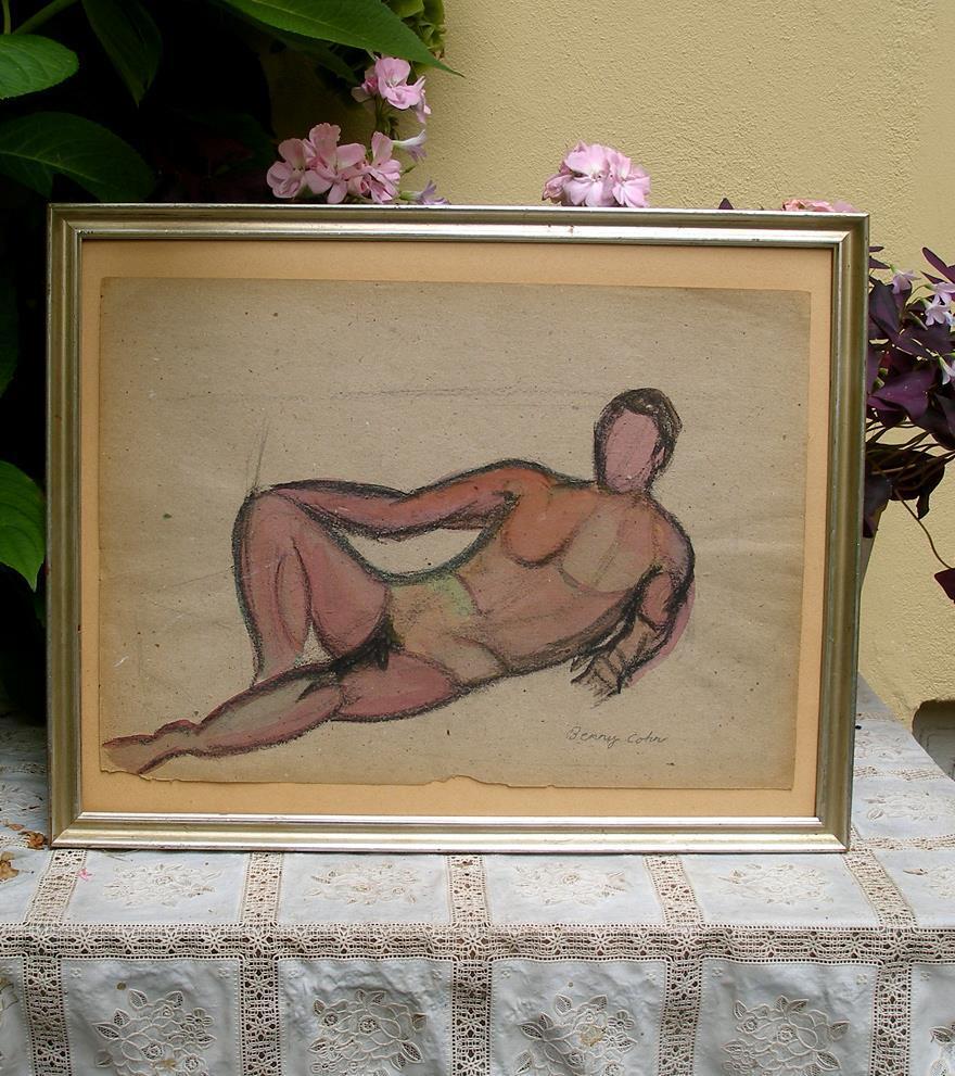 Benny Cohn ( American 1896) Reclining Male Figure Art Deco Ca 1930s