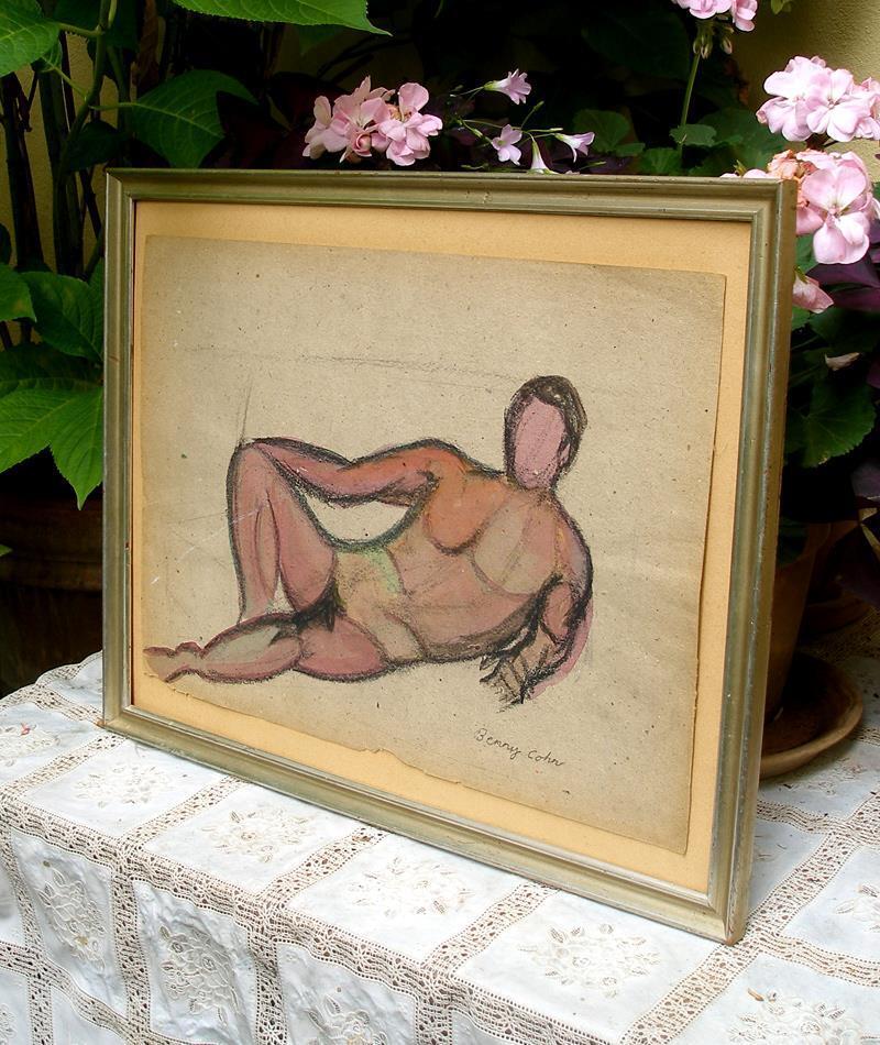 Benny Cohn ( American 1896) Reclining Male Figure Art Deco Ca 1930s