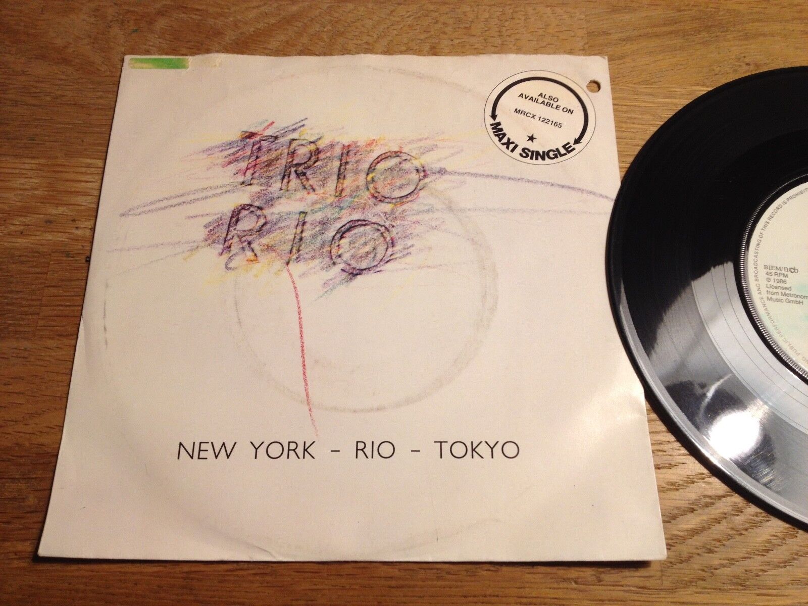 TRIO RIO "NEW YORK-RIO-TOKYO" 1986 MEGA RECORDS BIEM / NCB RARE DANISH VINYL OOP