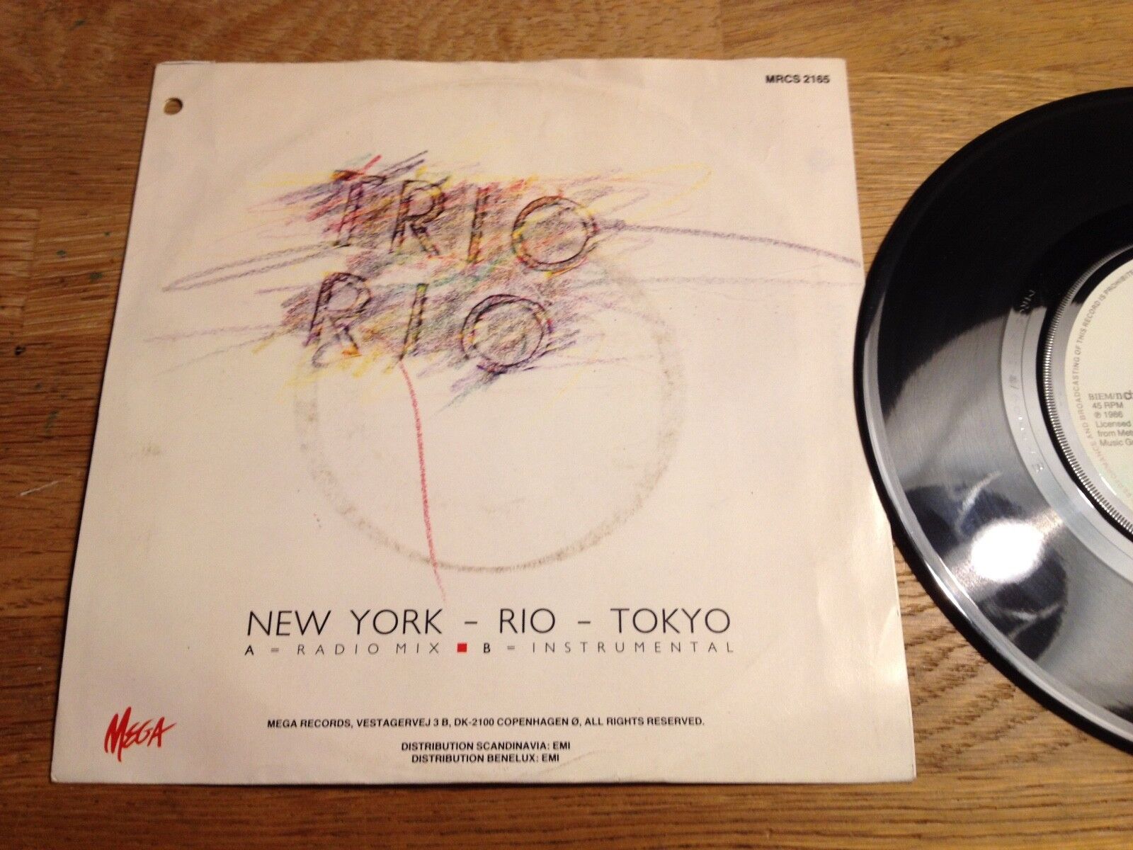 TRIO RIO "NEW YORK-RIO-TOKYO" 1986 MEGA RECORDS BIEM / NCB RARE DANISH VINYL OOP