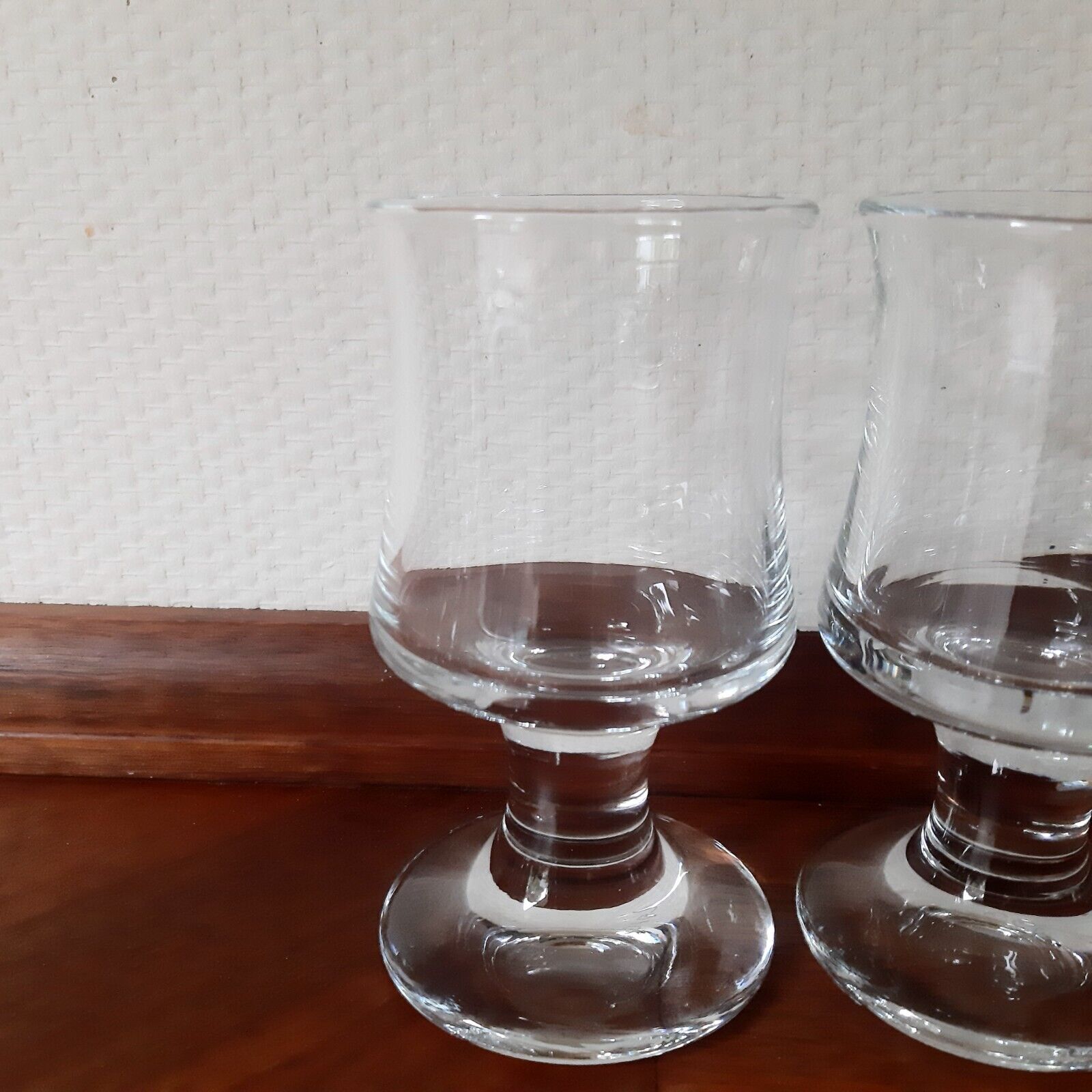 SHIP  Set of 2 White Wine Glasses PER LUTKEN HOLMEGAARD Signed