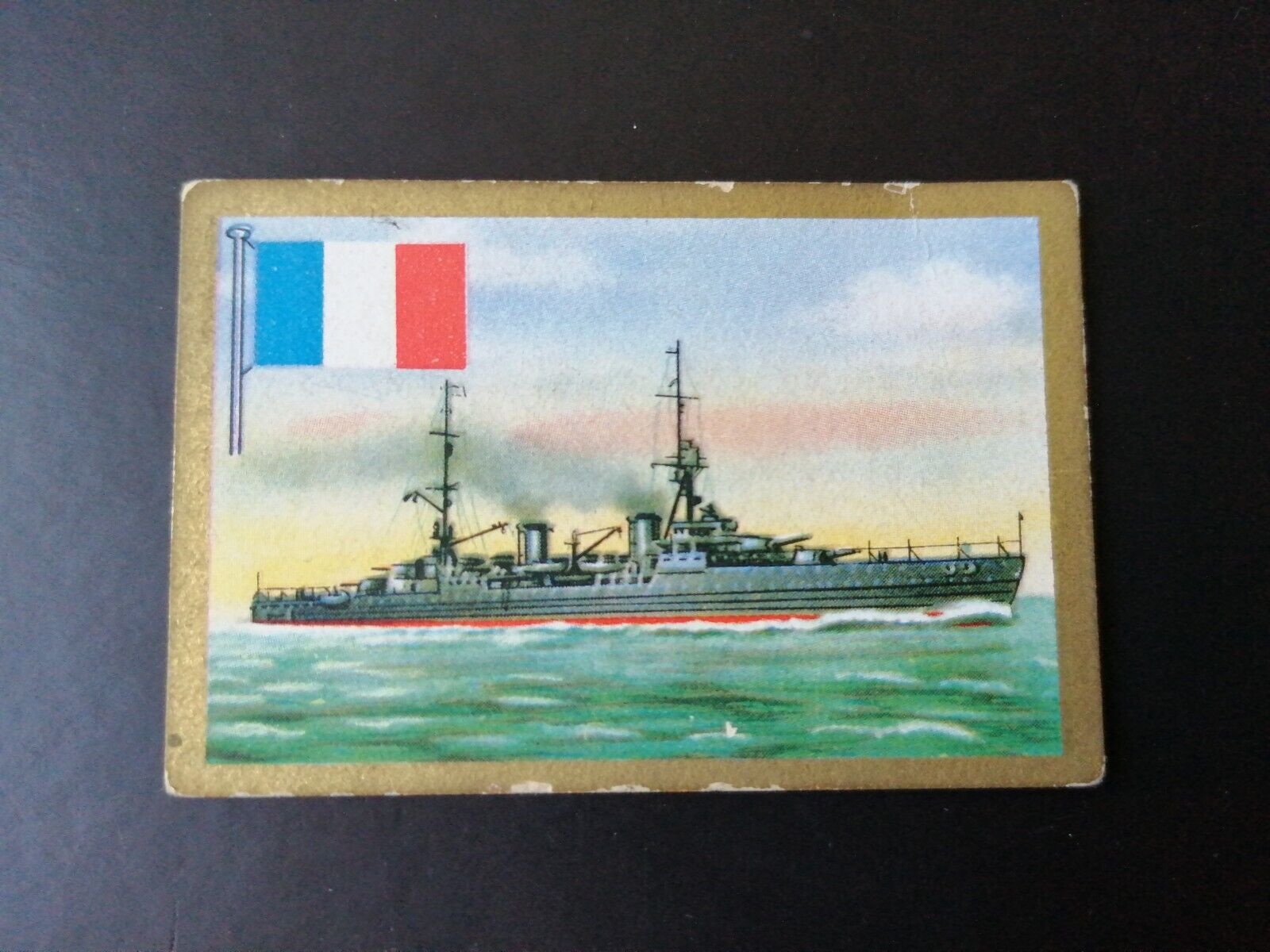 German SABA tobacco ship trading card 1931-33No 183"Tourville" France