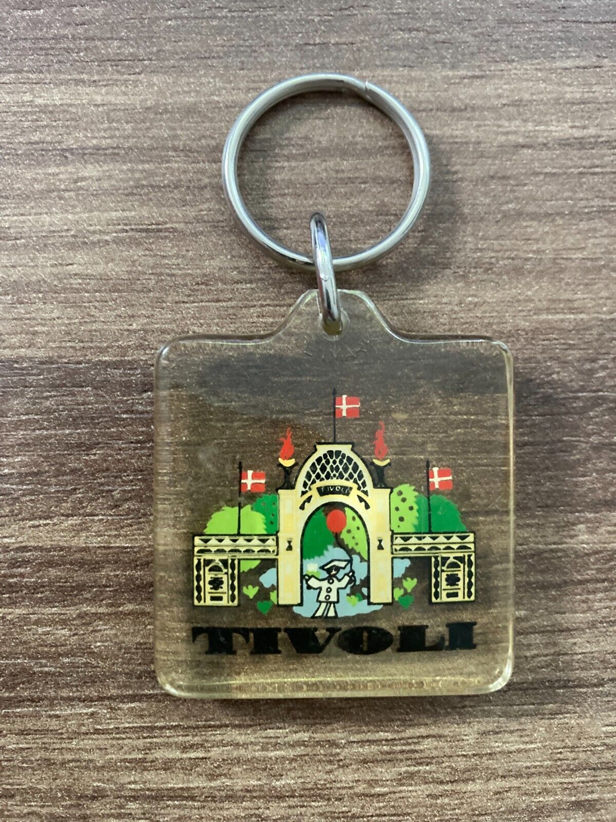 Vintage Tivoli Copenhagen Denmark Keychain - Danish Amusement Park Souvenir