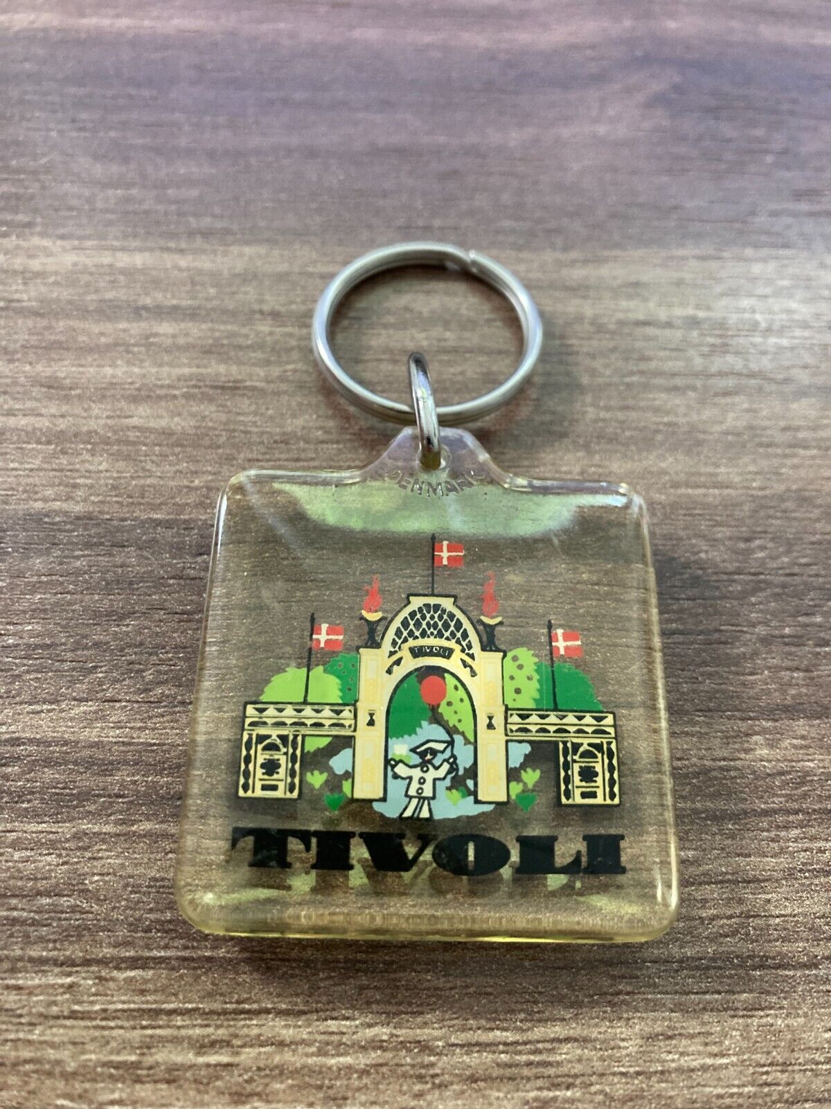 Vintage Tivoli Copenhagen Denmark Keychain - Danish Amusement Park Souvenir