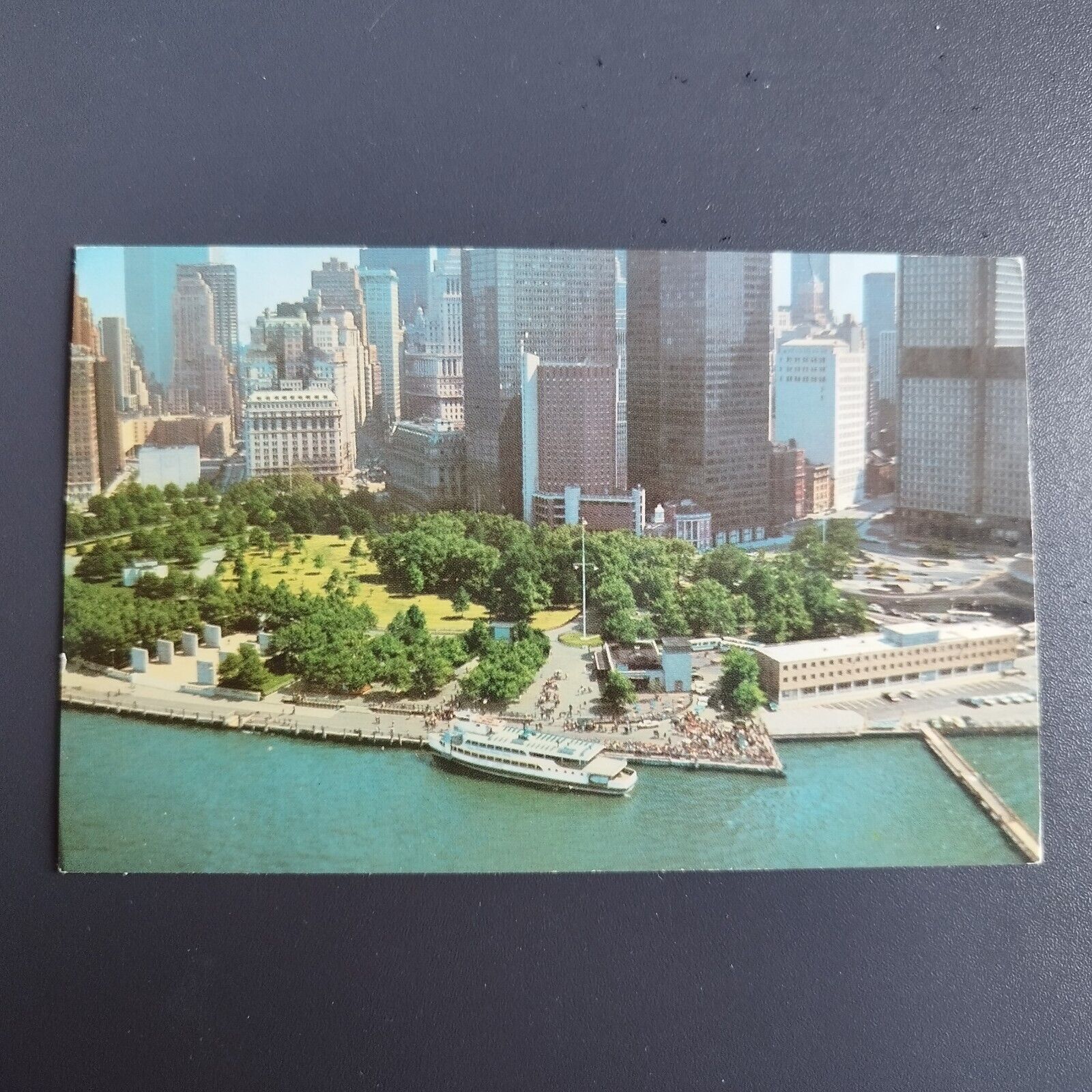 New York  City Battery Park with New York Skyline - Posted 1979