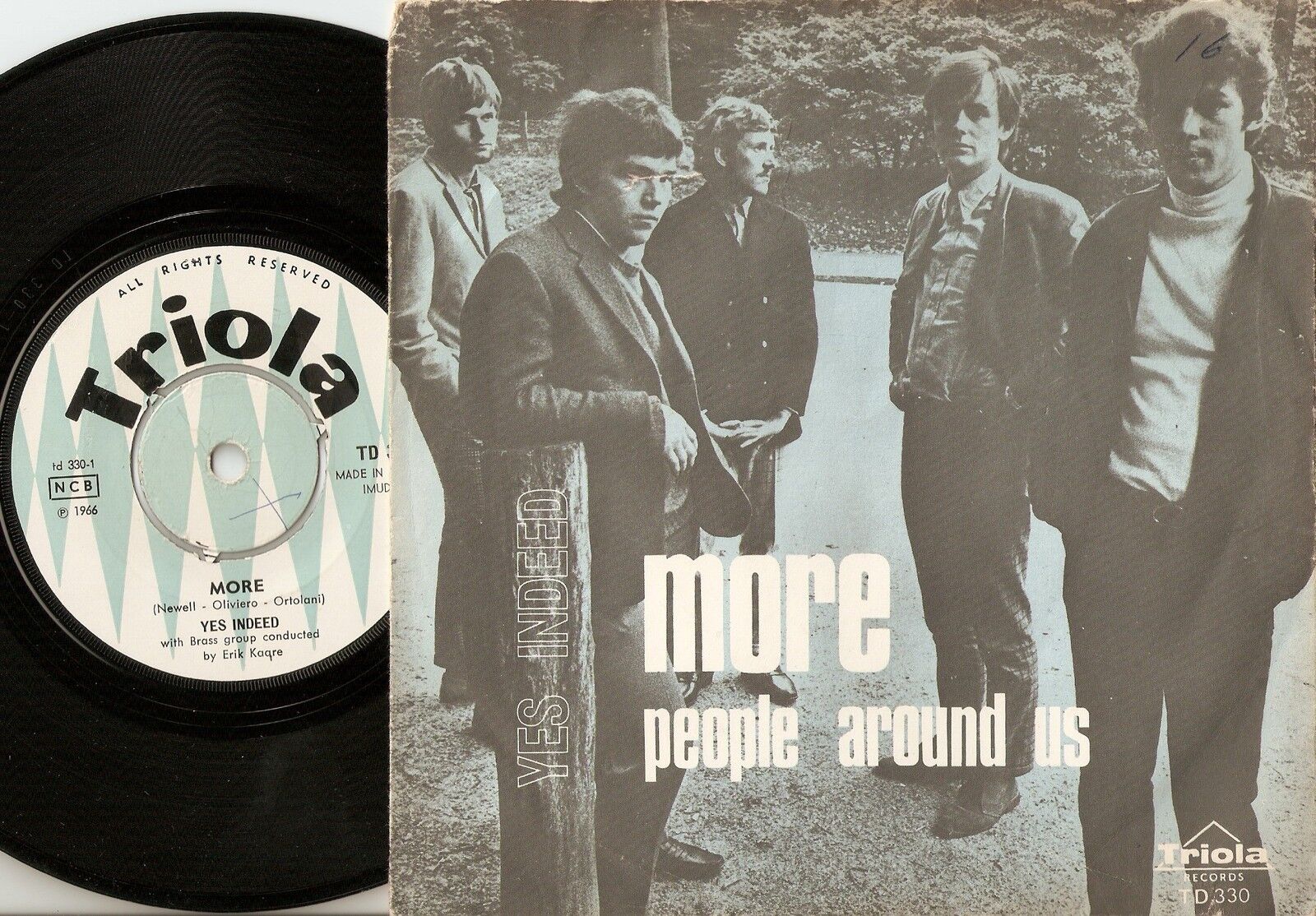 YES INDEED PEOPLE AROUND US  MORE DANISH 45+PS 1966 MOD FREAKBEAT SOUL PSYCH