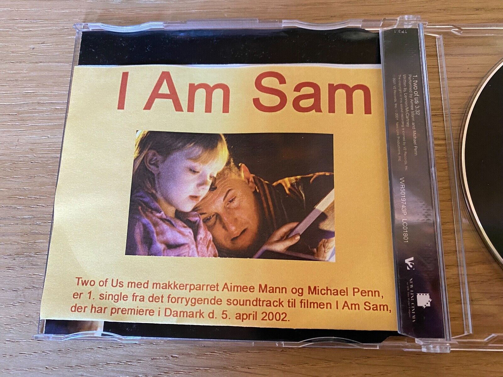 AIMEE MAN  MICHAEL PENN TWO OF US 1 TRACK PROMOTIONAL CD LENNON MCCARTNEY RARE*