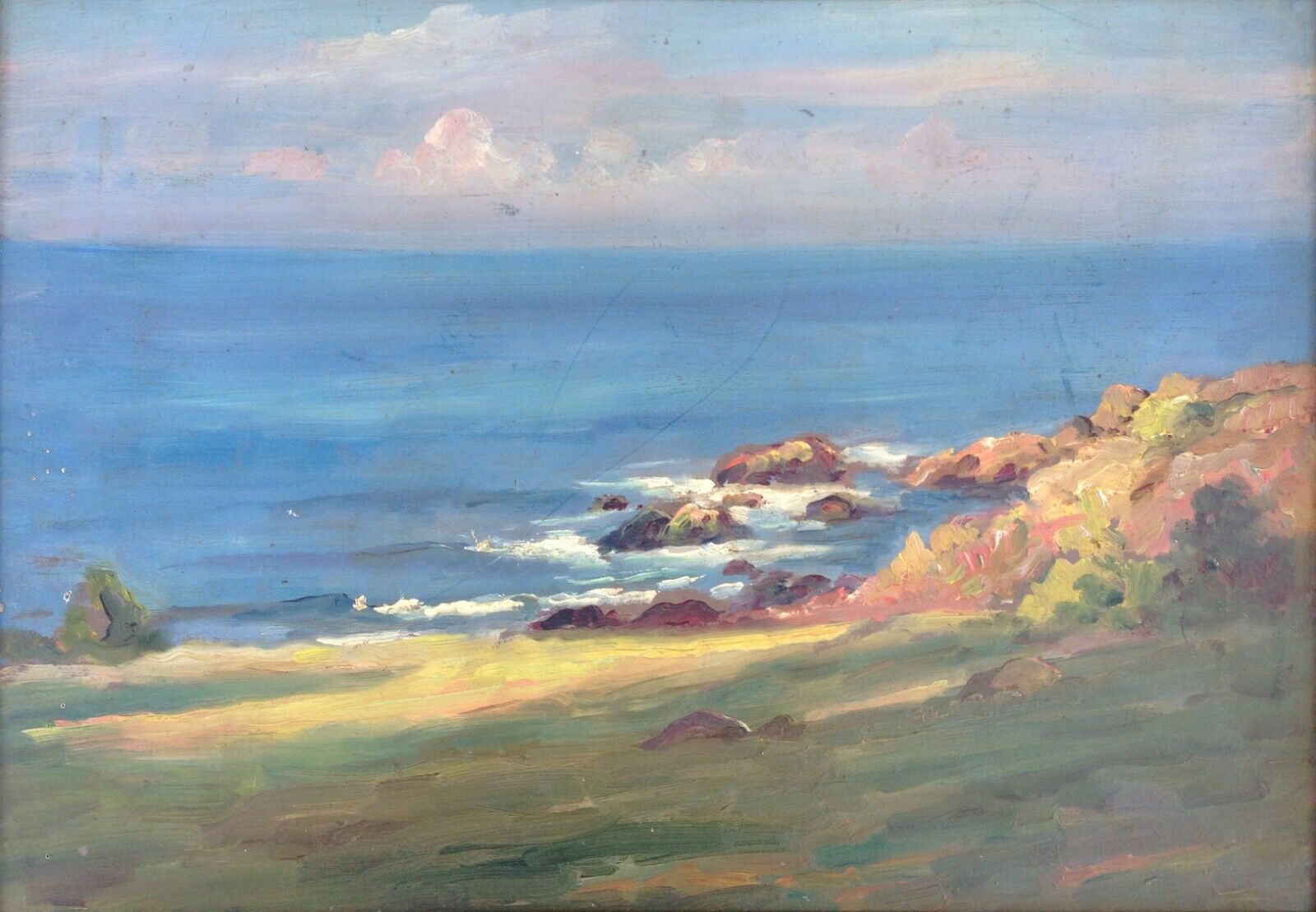 COASTAL LANDSCAPE ON A CLEAR SUNNY DAY