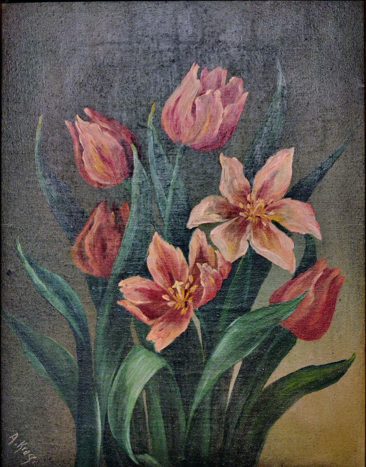 A Krag PINK TULIPS low shipping