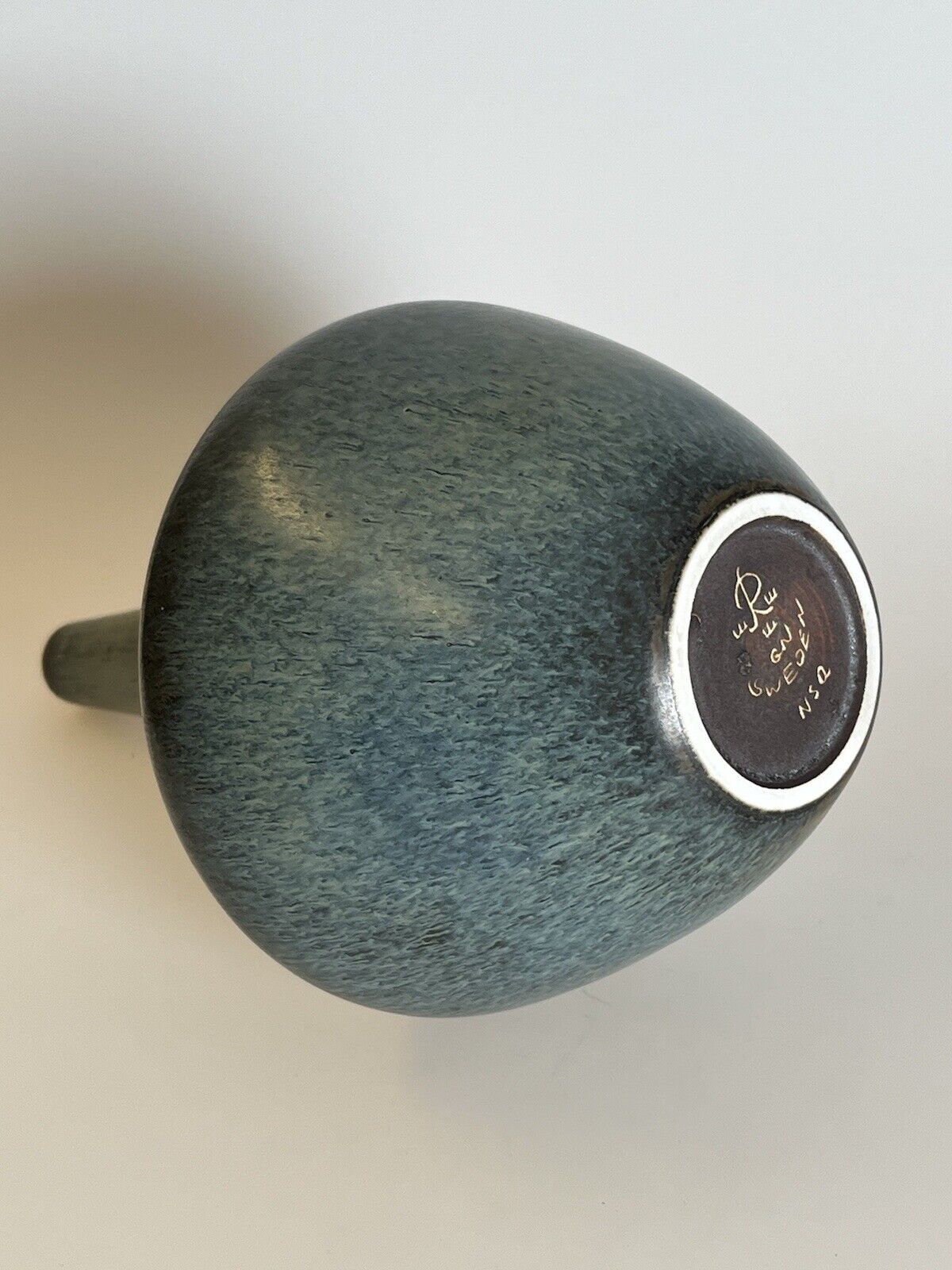 Gunnar Nylund Rörstrand Vase harpsichord glaze Blue-green ( Video 360 )