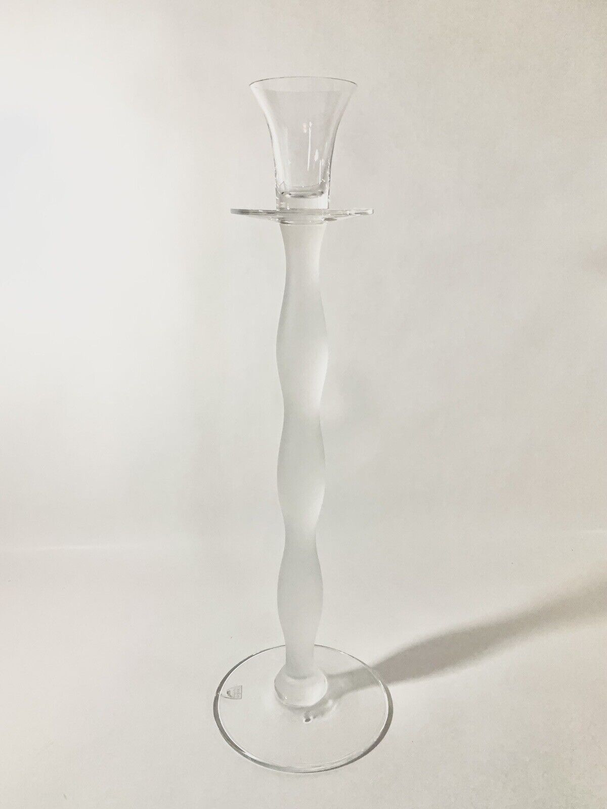 Orrefors Celeste Anne Nilsson White Clear Candle Holder 37 cm 145 inch