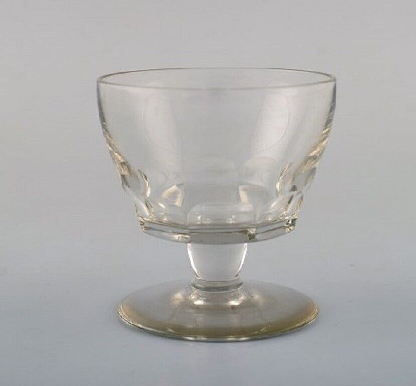 Baccarat France 11 facet cut Art Deco glasses Art glass 1930 / 40s